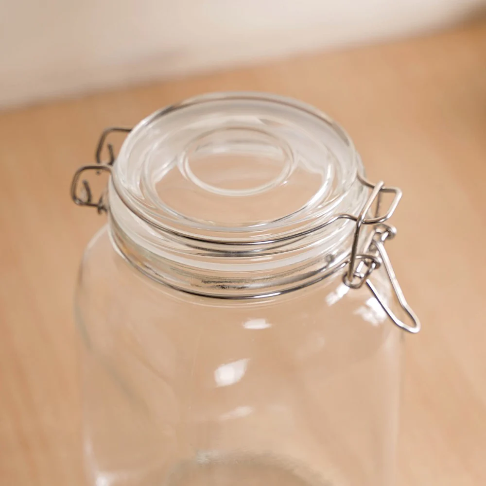 Kitchen Jars With Airtight Clip Lids Set Of 4 1500ml - Image 8
