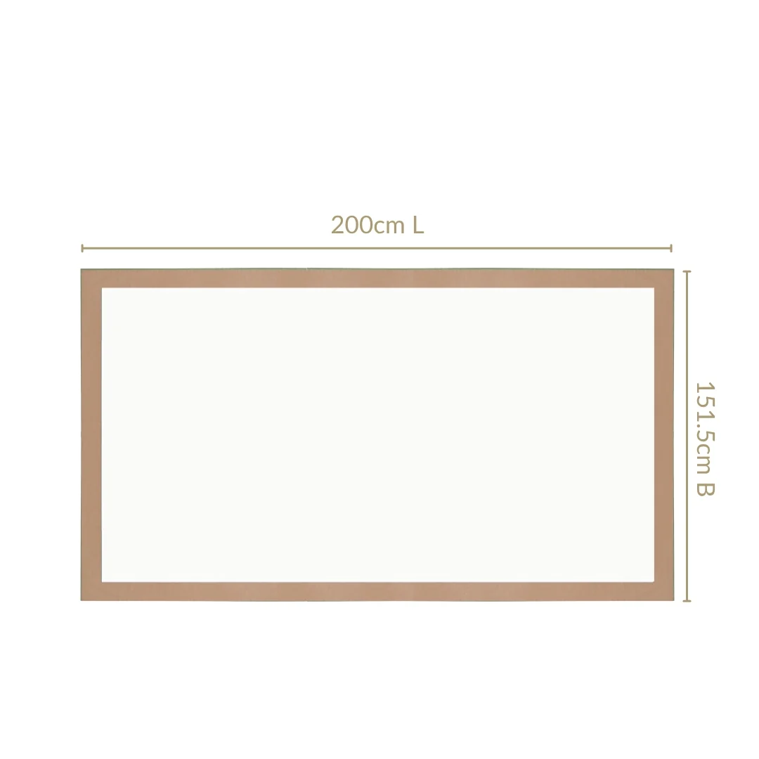 Midori Cotton Tablecloth For 6 Seater In Brown 200x150cm - Image 3