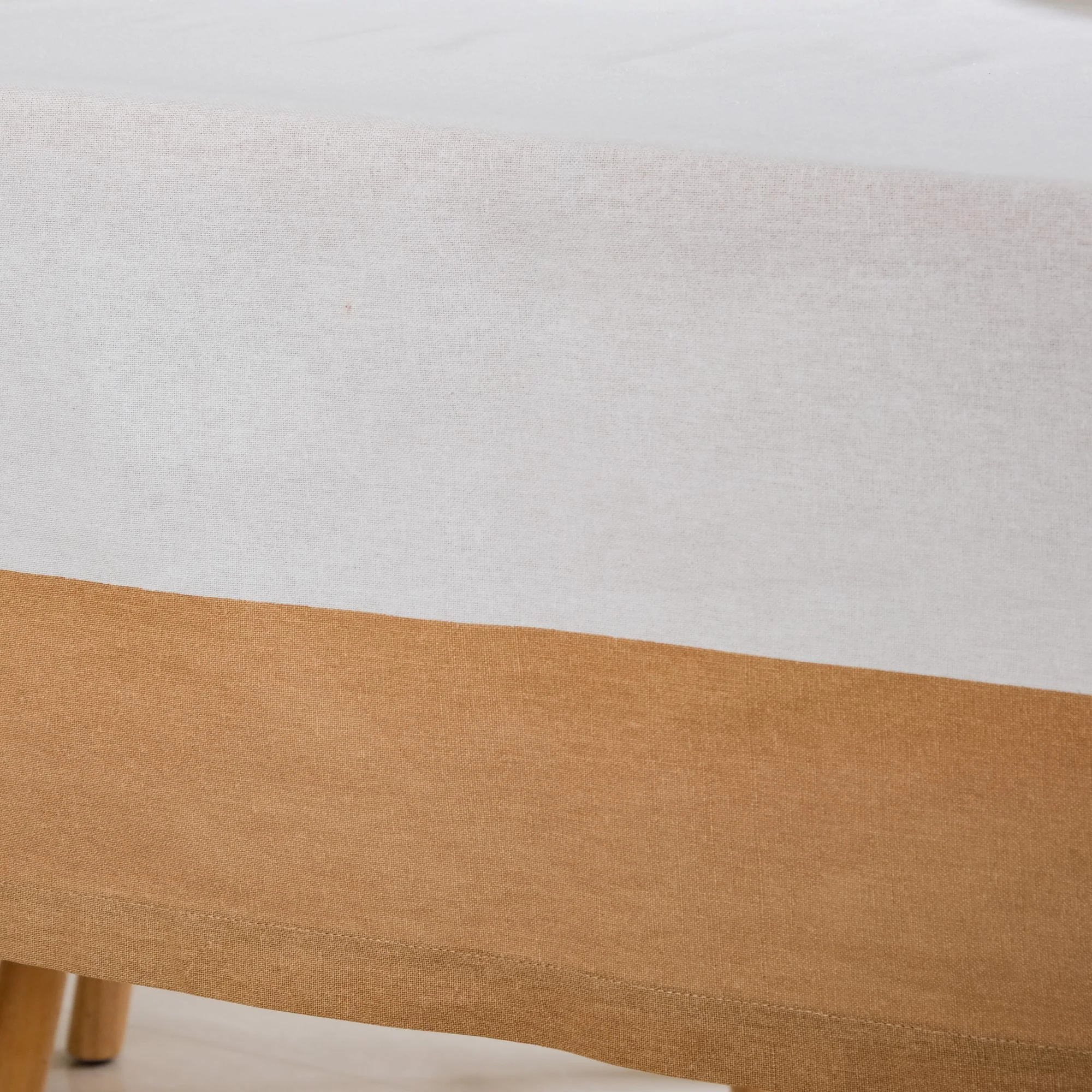 Midori Cotton Tablecloth For 6 Seater In Brown 200x150cm - Image 6