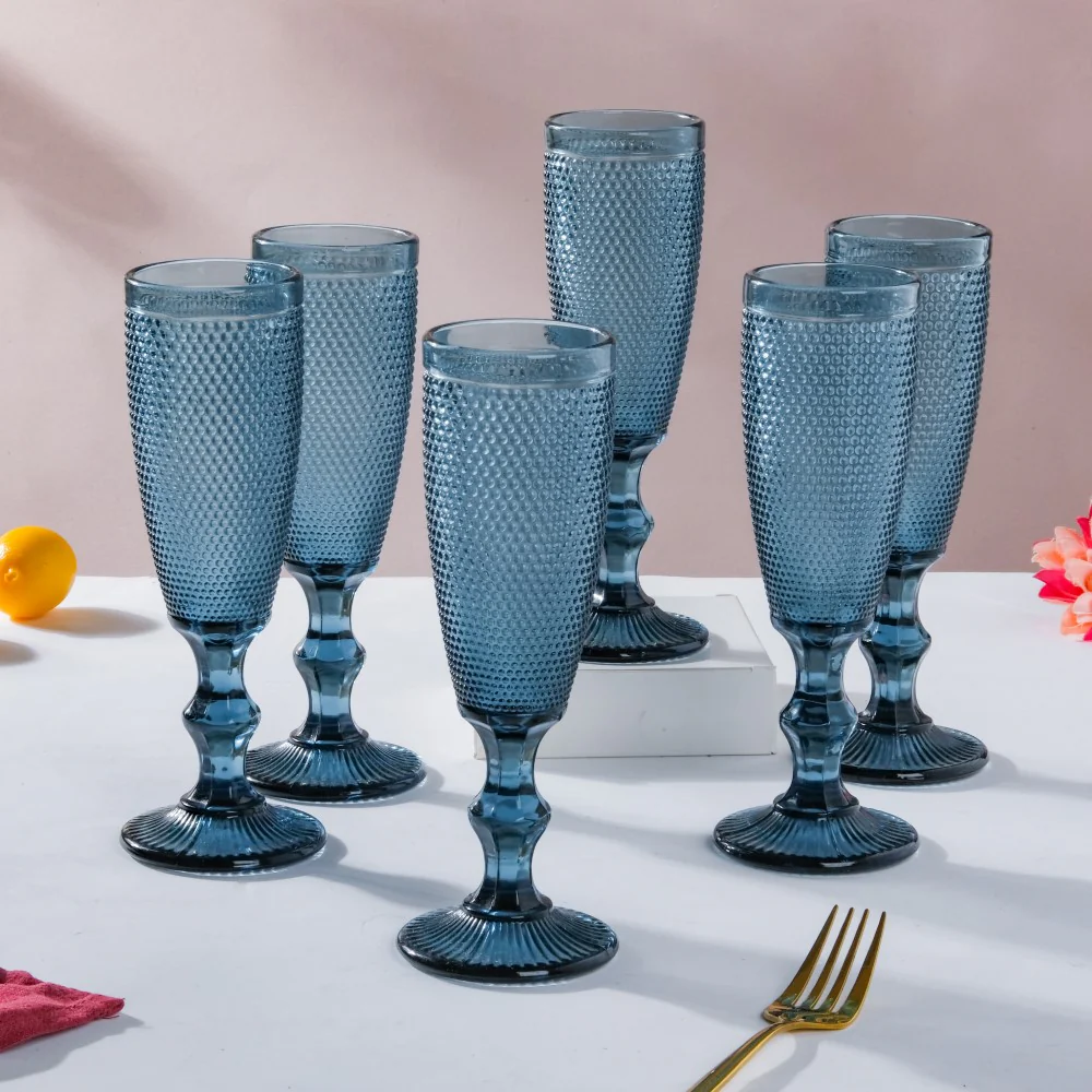 Mimosa Glass Blue Set Of 6 150 ml - Image 3