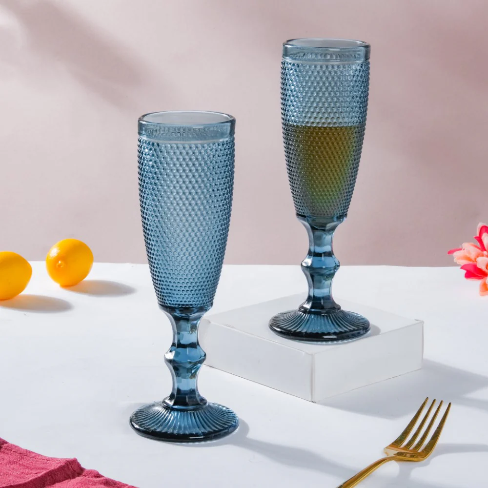 Mimosa Glass Blue Set Of 6 150 ml - Image 4