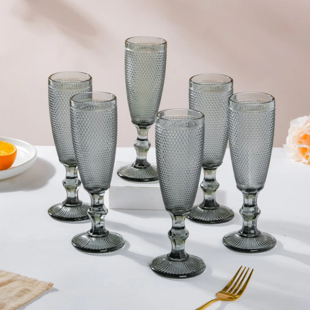Mimosa Glass Grey Set Of 6 150 ml - Image 3