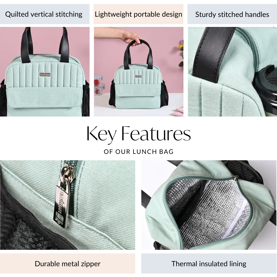 Mint Insulated Lunch Bag - Image 4