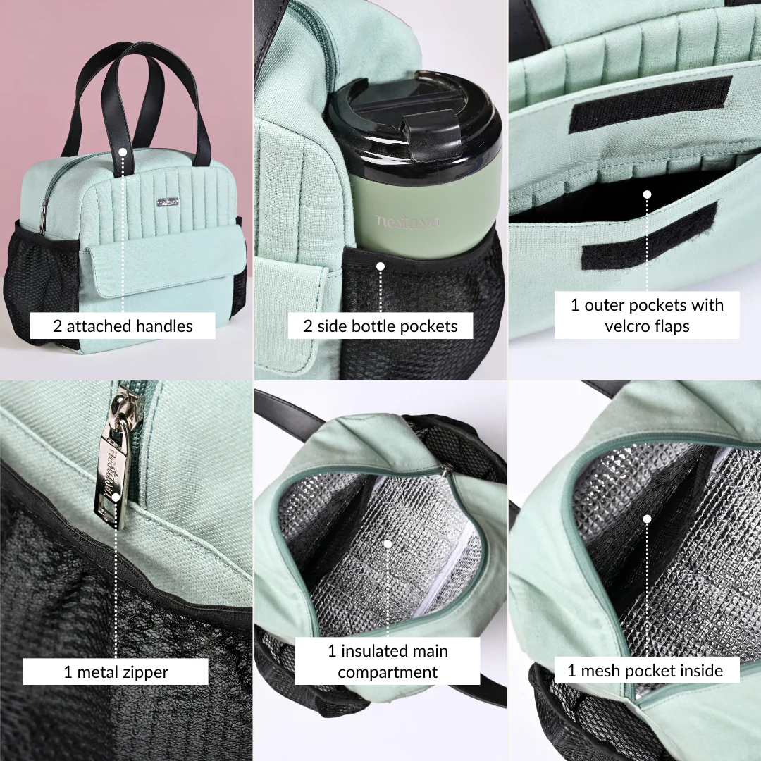 Mint Insulated Lunch Bag - Image 5