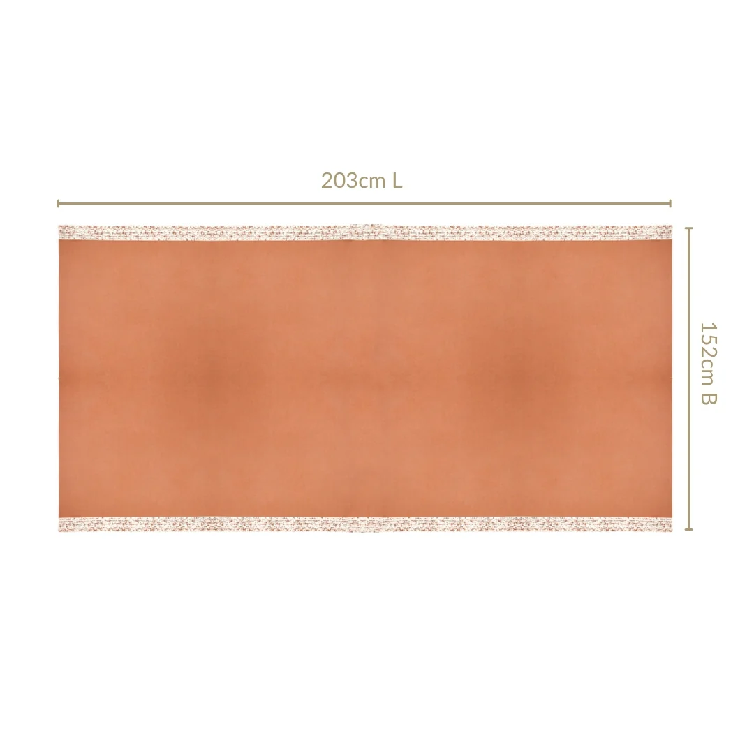 Mocha Fern 6 Seater Table Cloth 203x152cm - Image 4