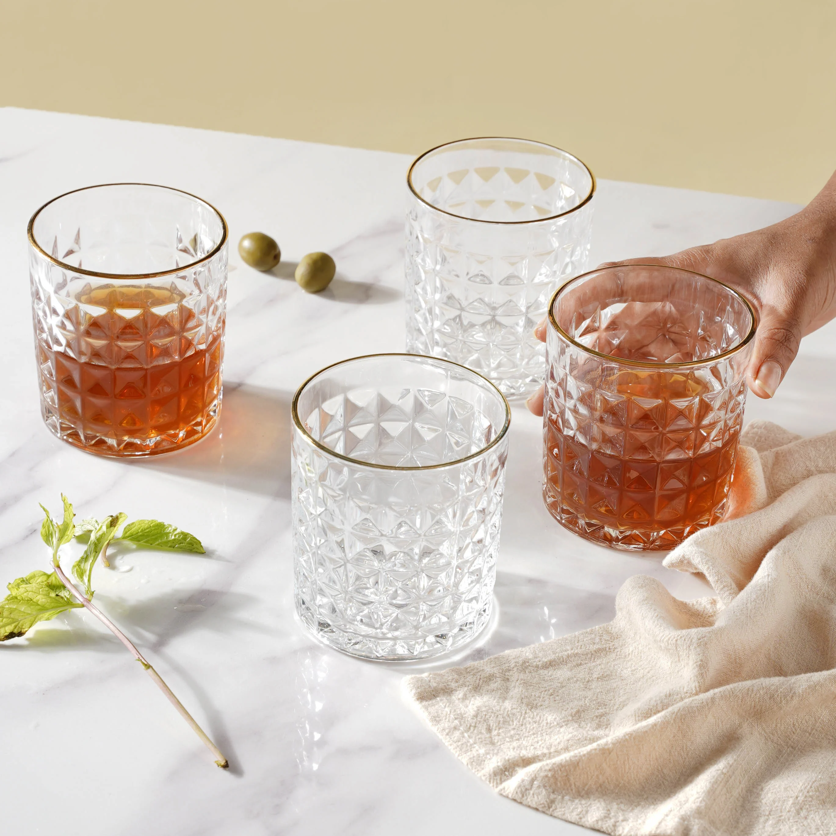 Modern Drinking Glass Set of 4 - Image 3