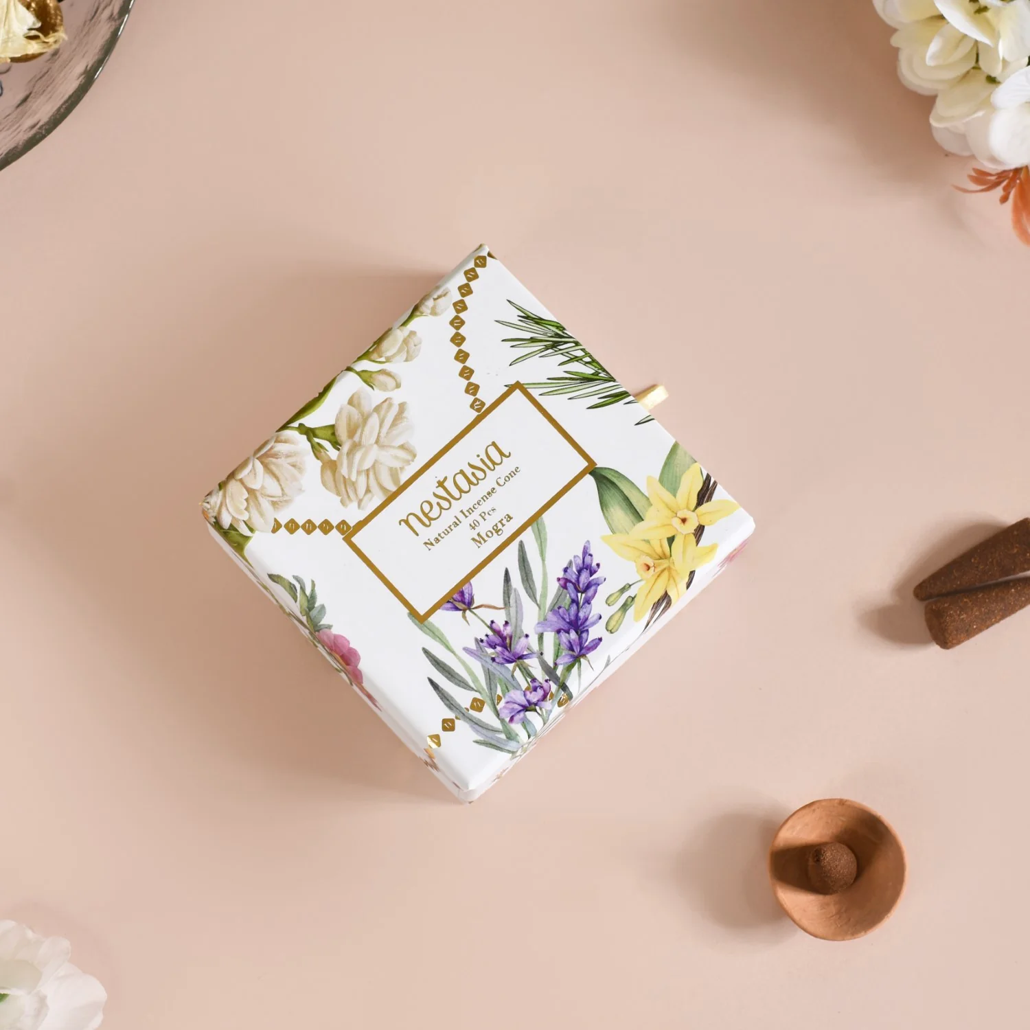 Mogra Aromatic Incense Cones Pack Of 40 - Image 6