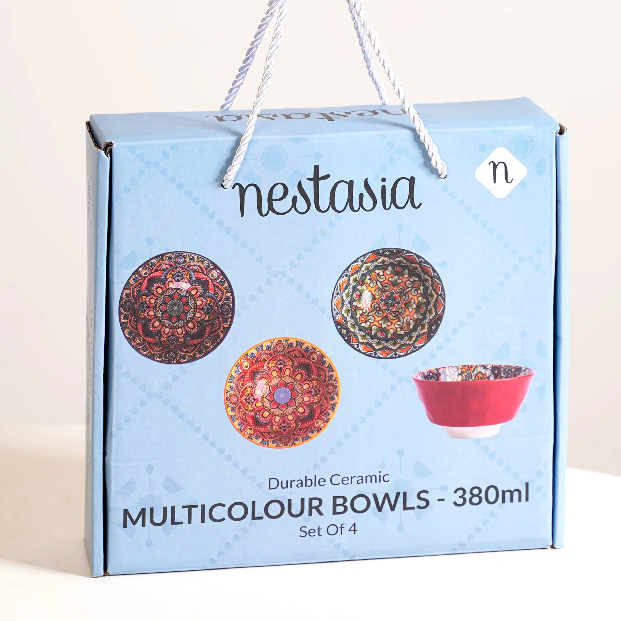 Multicolour Mandala Snack Bowl Set Of 4 380ml - Image 11