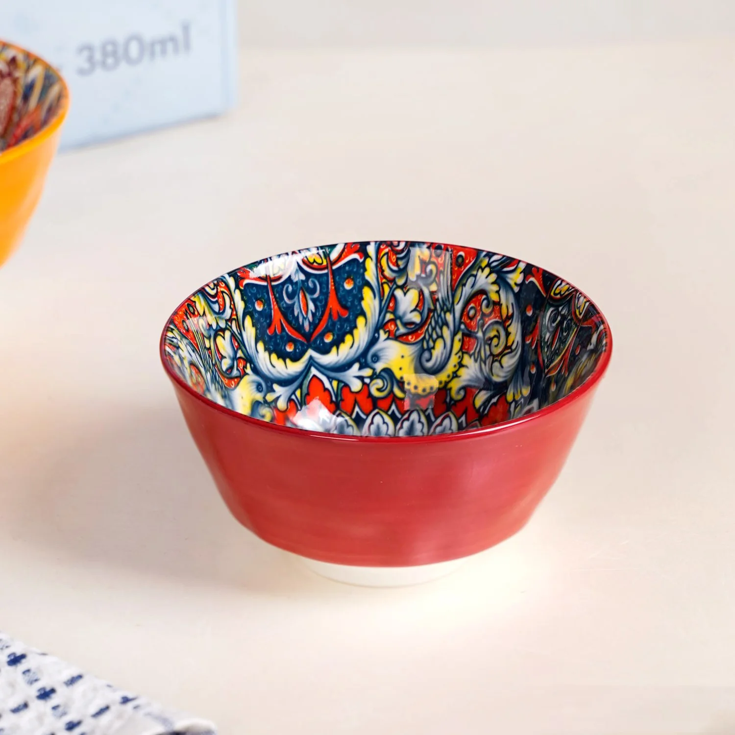 Multicolour Mandala Snack Bowl Set Of 4 380ml - Image 9