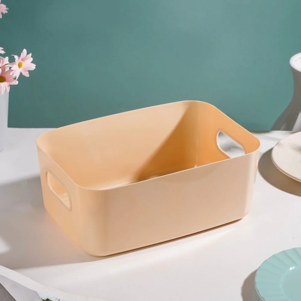 Multipurpose Storage Basket Beige Set Of 2 11 Inch - Image 11