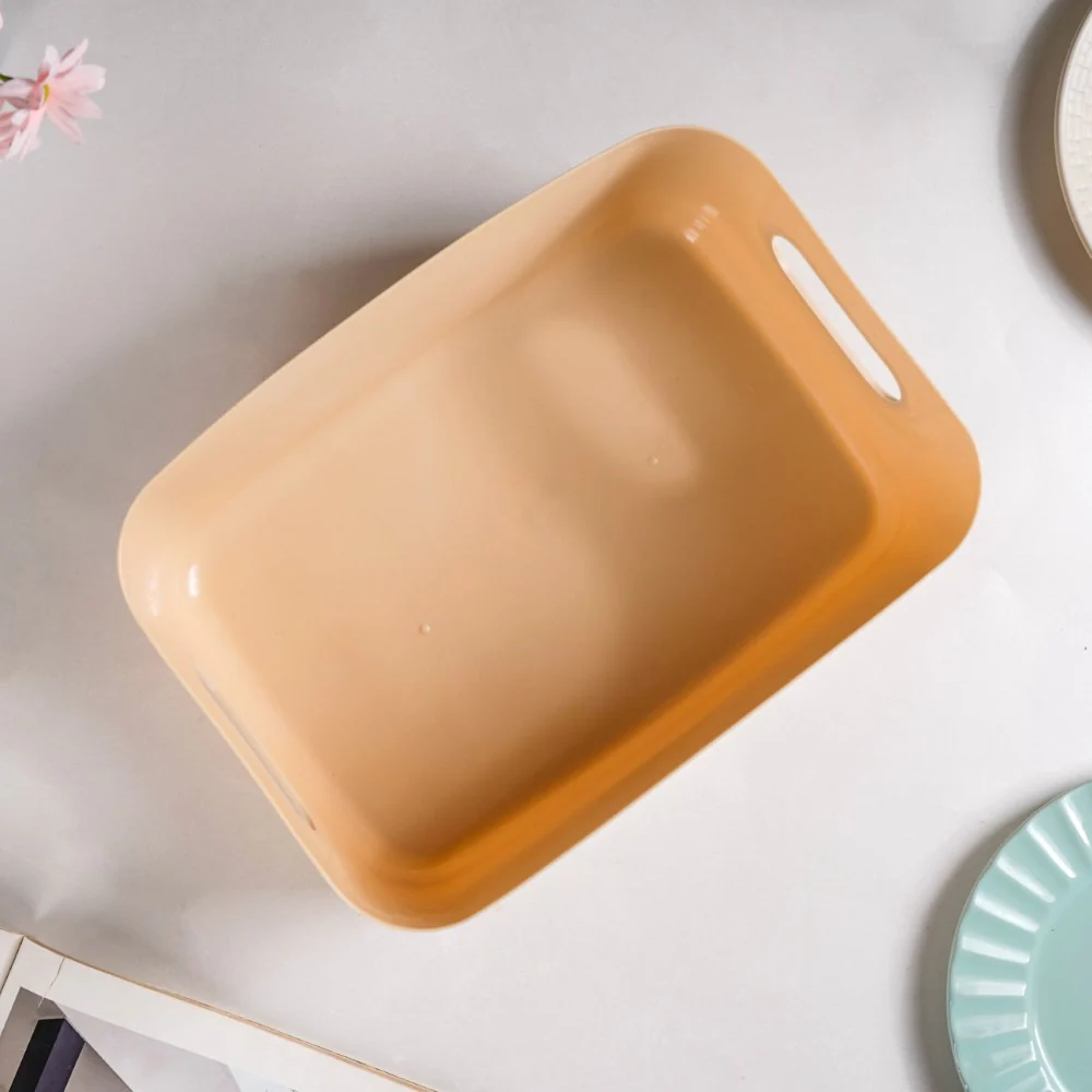 Multipurpose Storage Basket Beige Set Of 2 11 Inch - Image 7