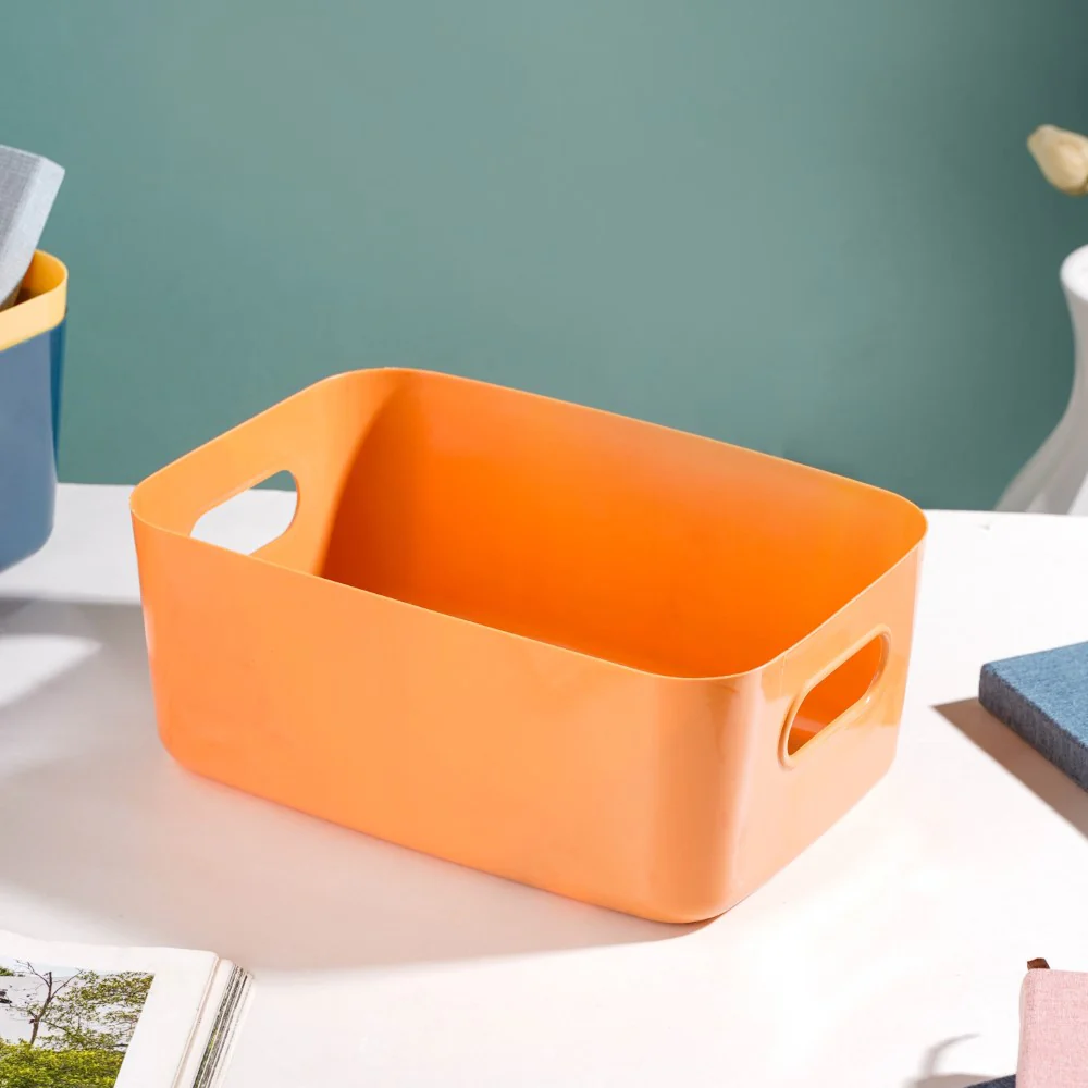 Multipurpose Storage Basket Orange Set Of 2 11 Inch - Image 5