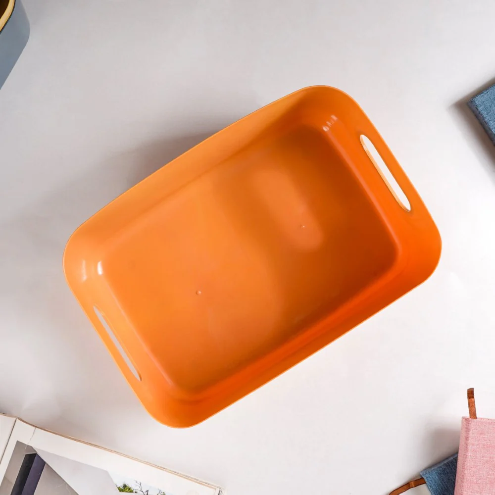 Multipurpose Storage Basket Orange Set Of 2 11 Inch - Image 6