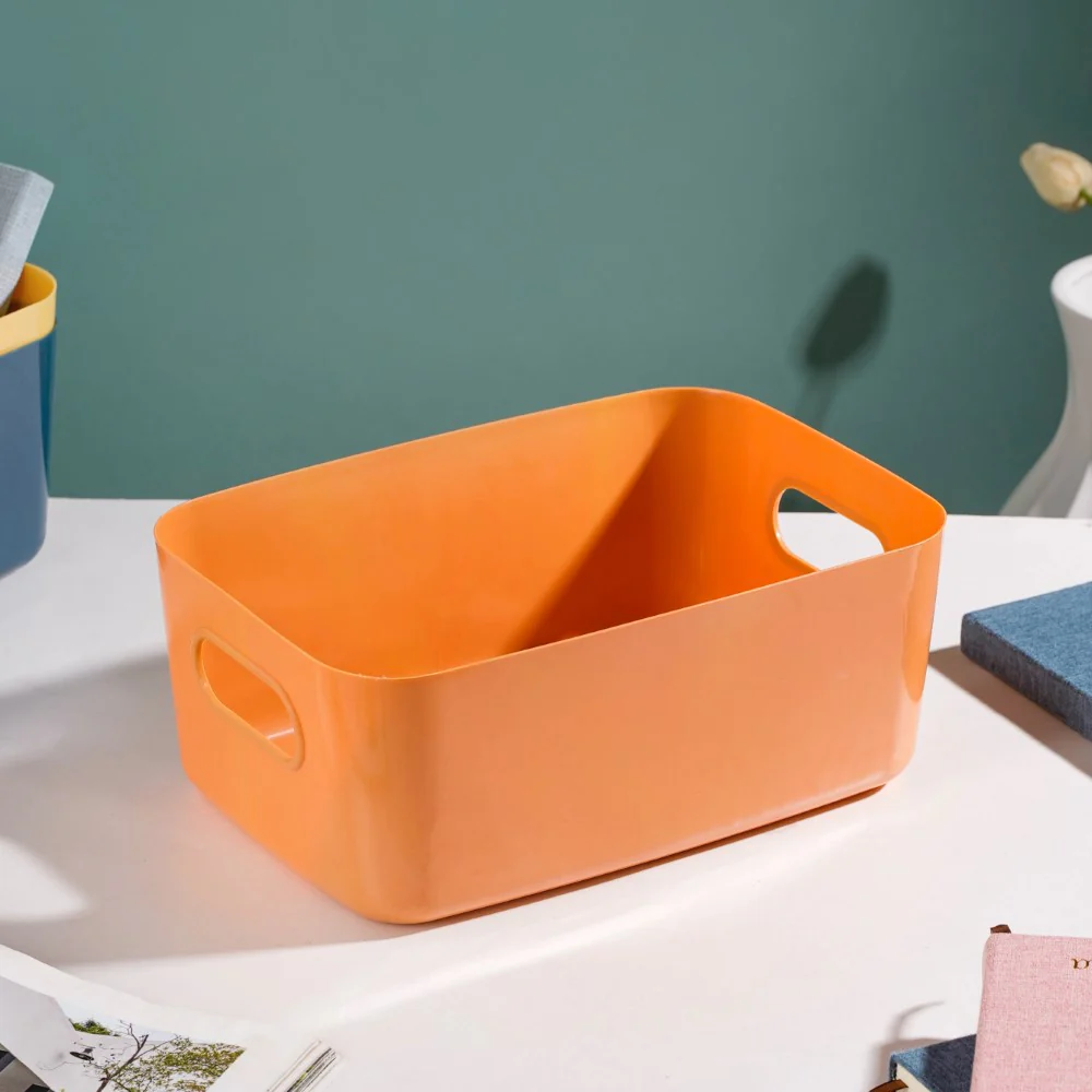 Multipurpose Storage Basket Orange Set Of 2 11 Inch - Image 7