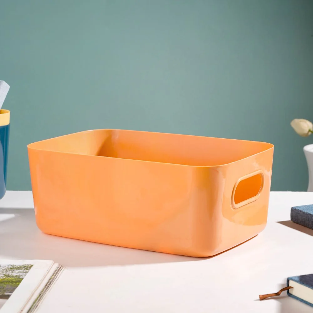 Multipurpose Storage Basket Orange Set Of 2 11 Inch - Image 9