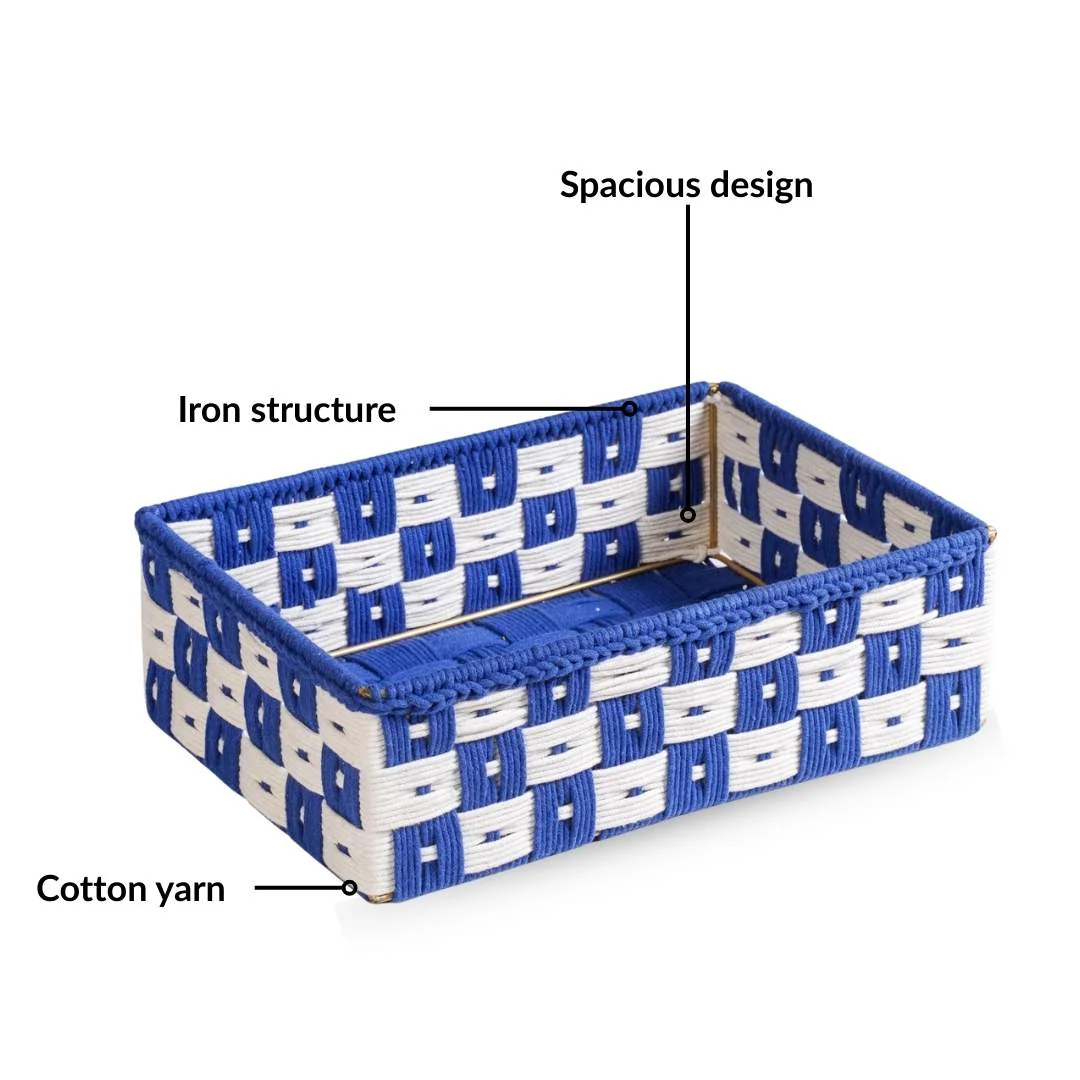 Multipurpose Storage Basket Set Of 3 Royal Blue - Image 5