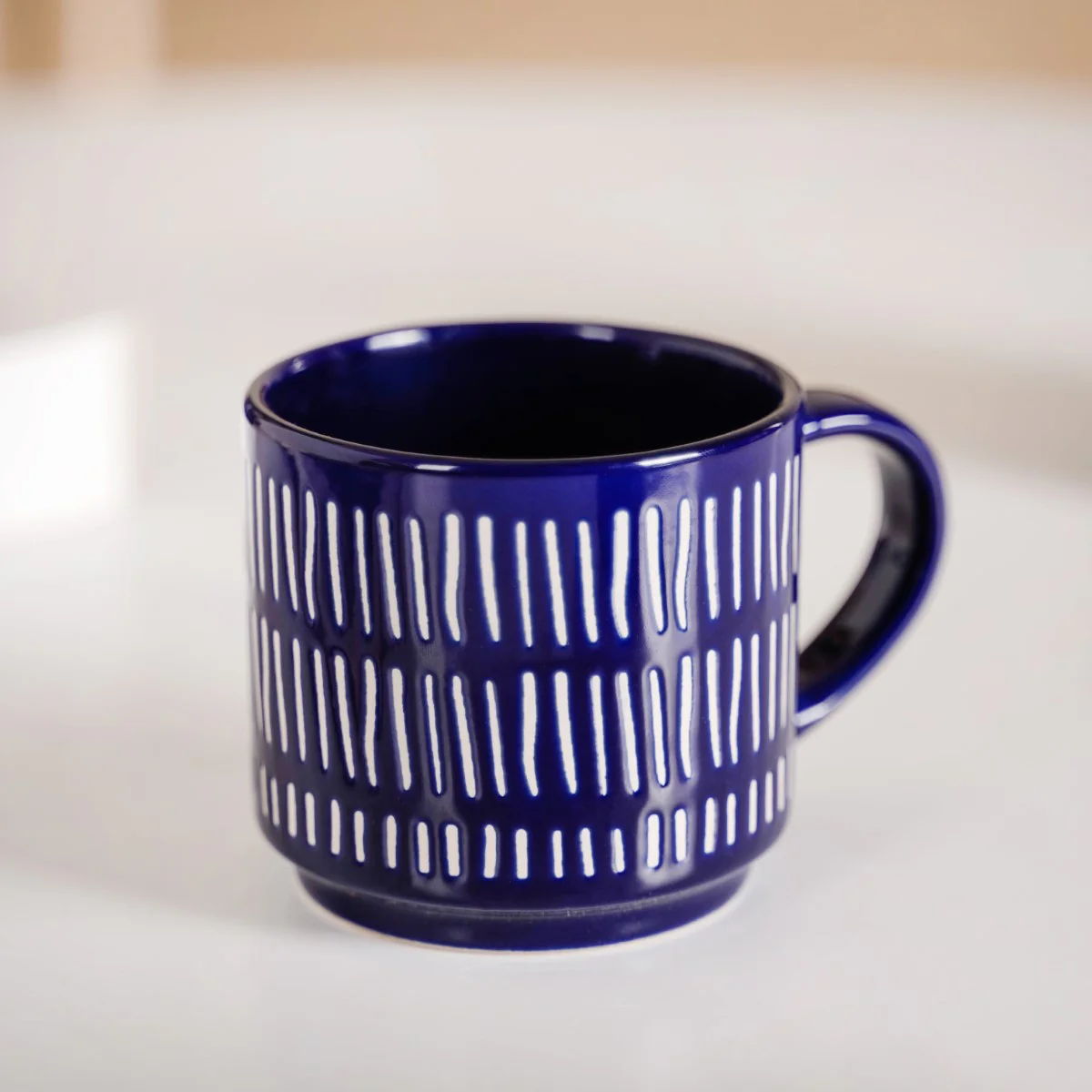 Navy Blue Chic Stackable Cups Set Of 4 220ml - Image 13