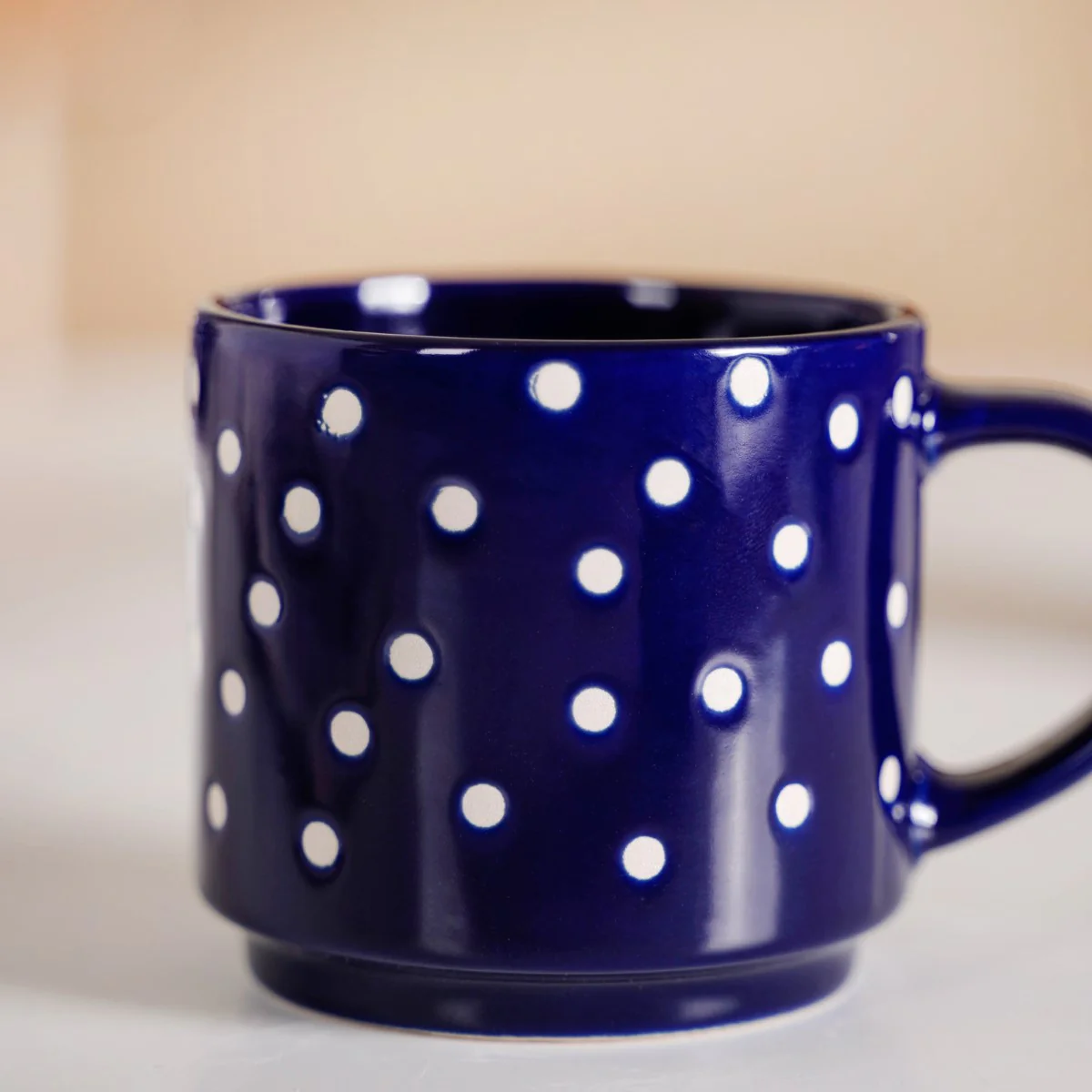 Navy Blue Chic Stackable Cups Set Of 4 220ml - Image 4
