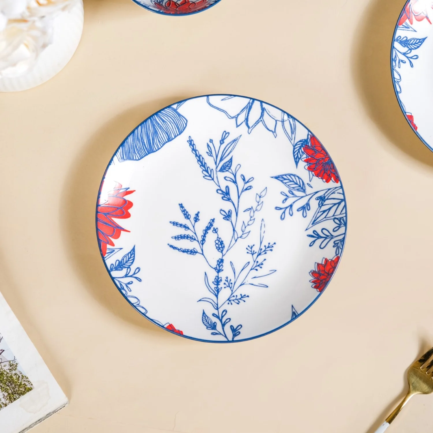 Oriental Blossom Snack Plates Set Of 4 7 Inch - Image 3