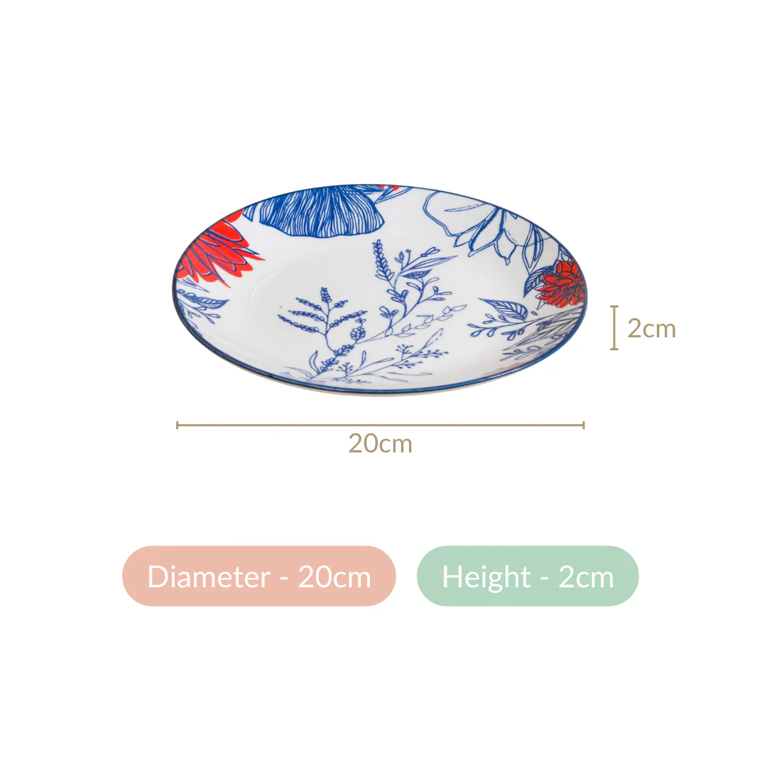 Oriental Blossom Snack Plates Set Of 4 7 Inch - Image 5