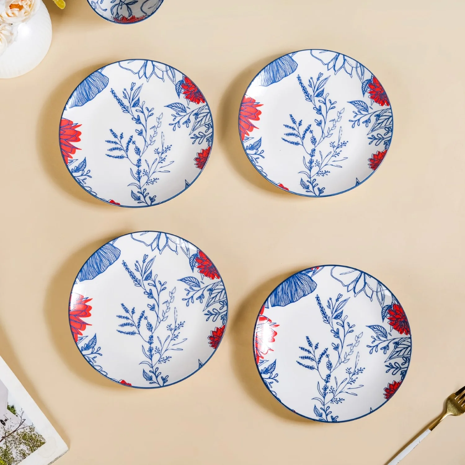 Oriental Blossom Snack Plates Set Of 4 7 Inch - Image 8
