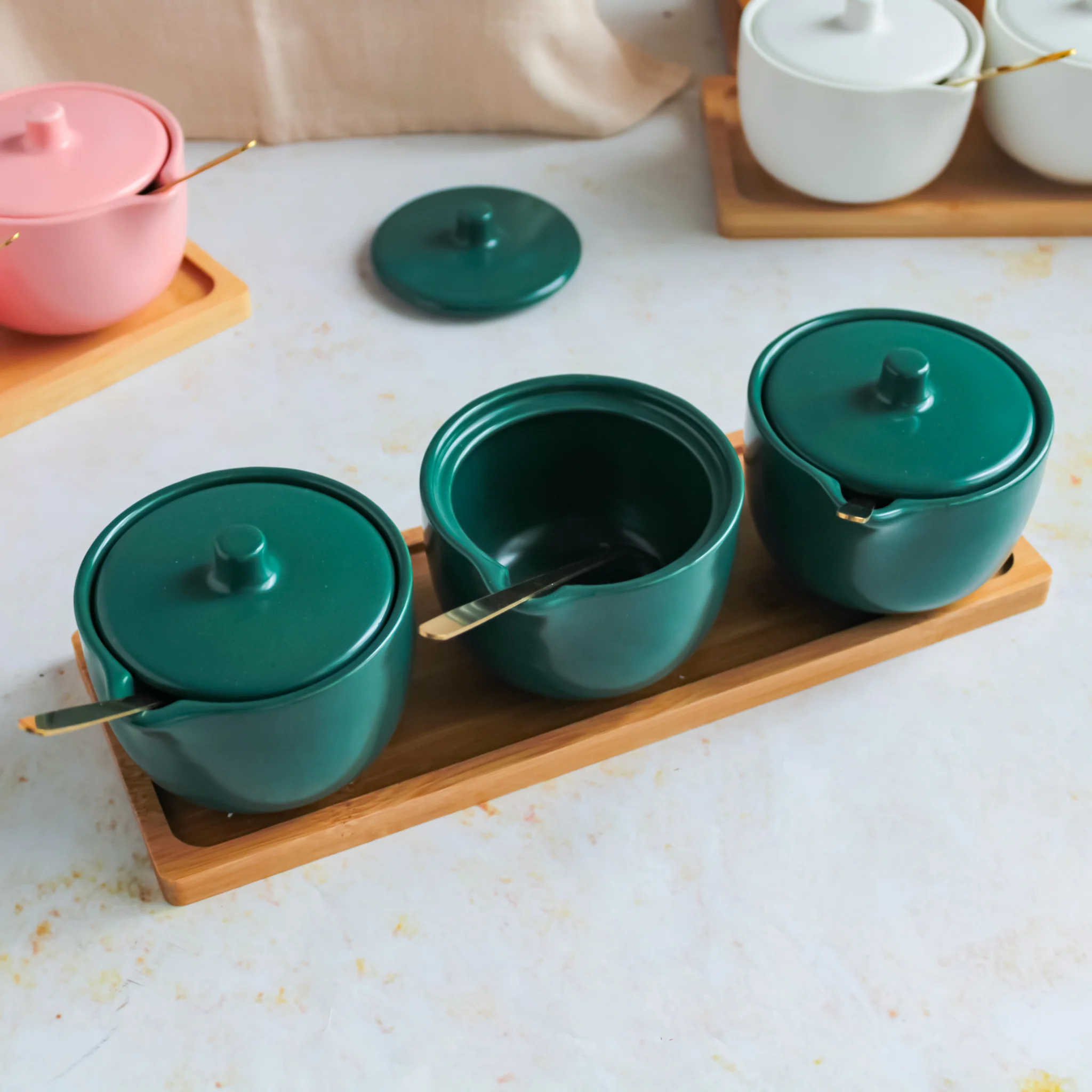 Pickle Jars With Tray Set of 3 - Image 9