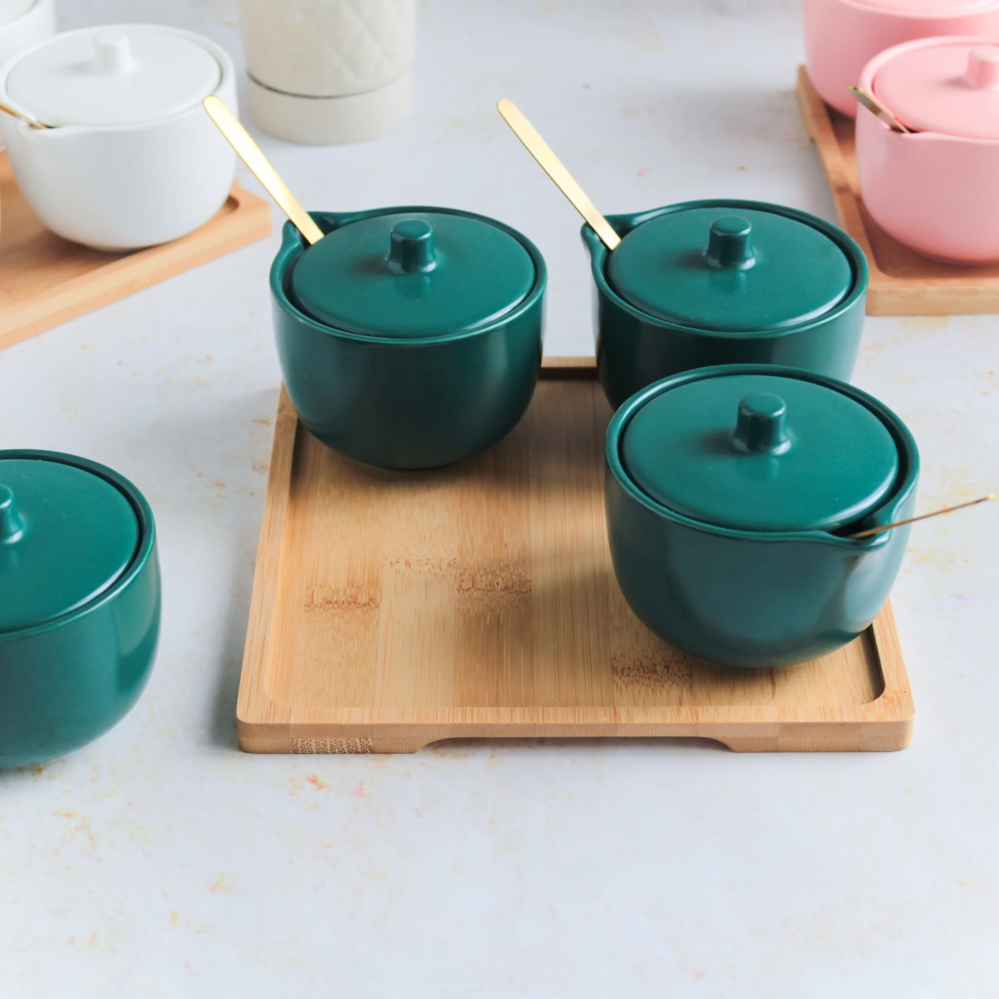 Pickle Jars With Tray Set of 4 - Image 11