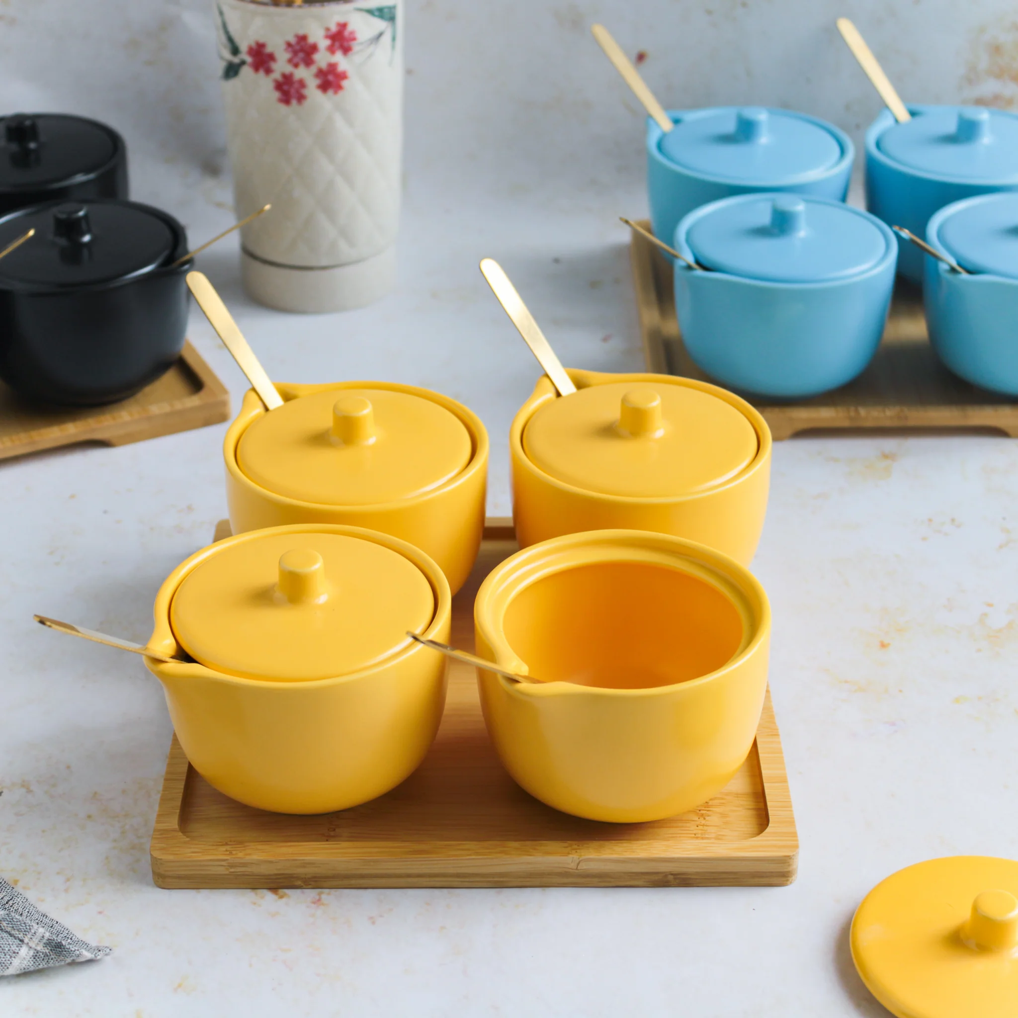 Pickle Jars With Tray Set of 4 - Image 13