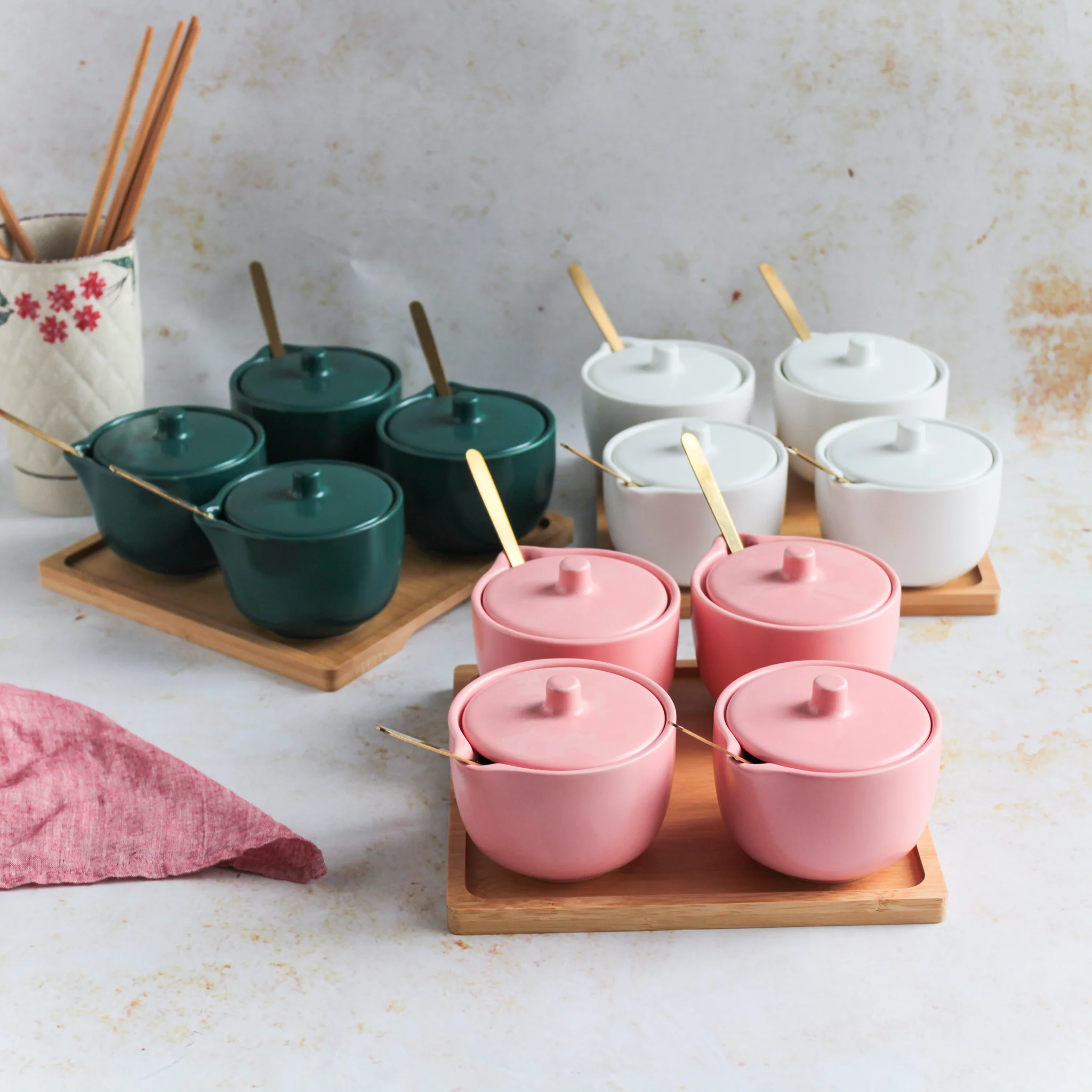 Pickle Jars With Tray Set of 4 - Image 3