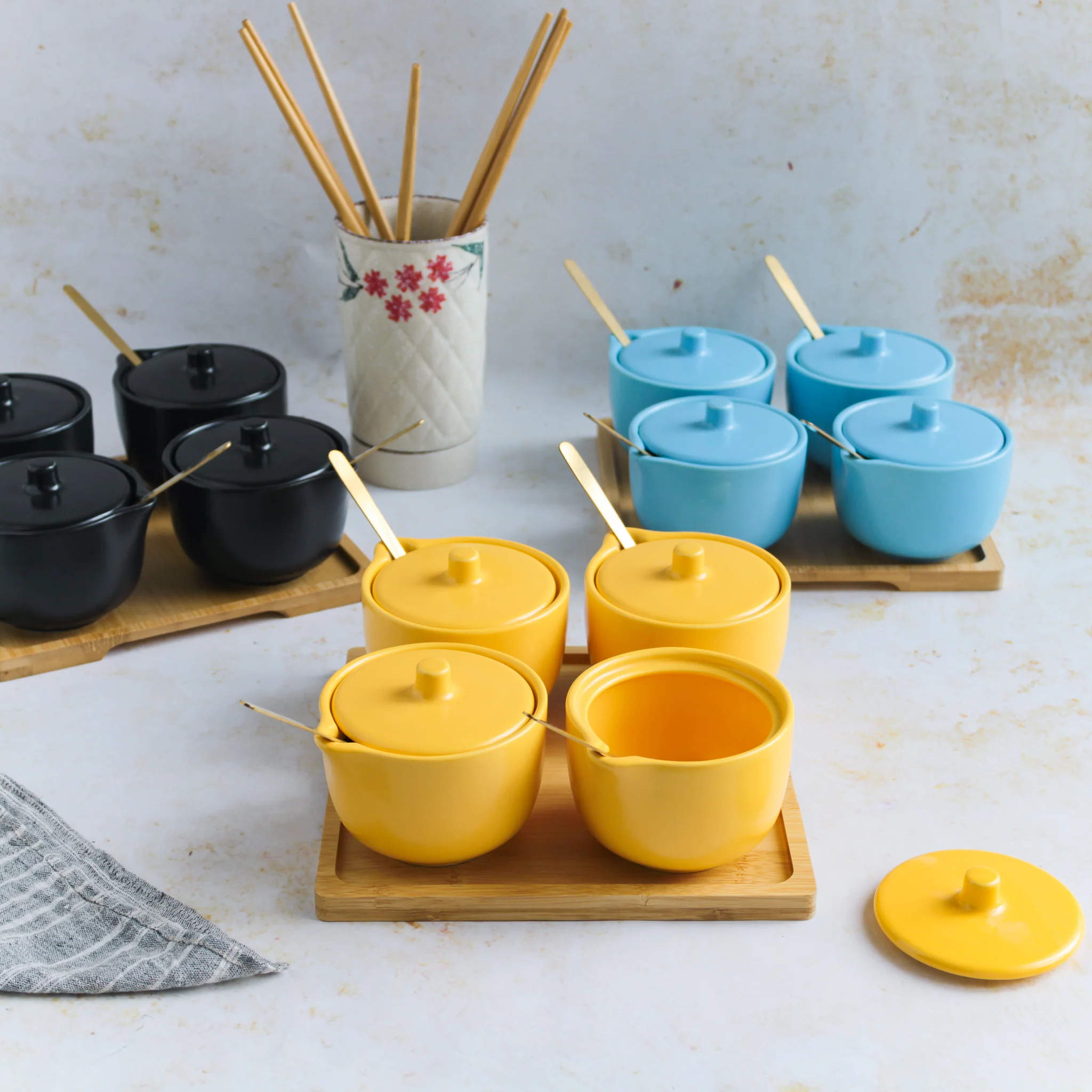 Pickle Jars With Tray Set of 4 - Image 4