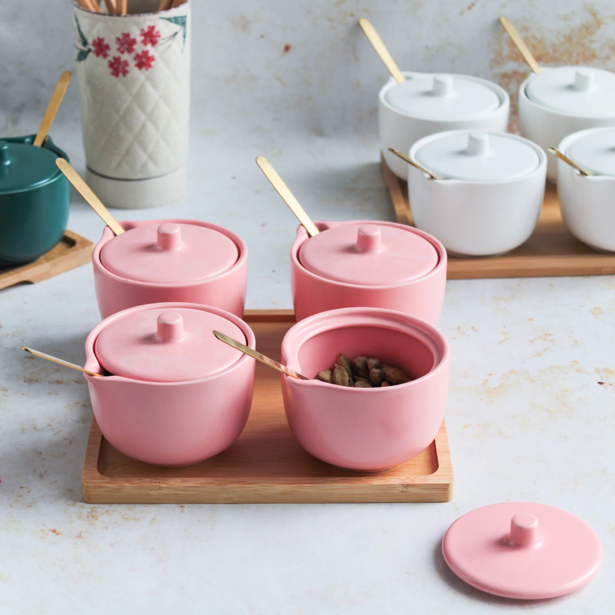 Pickle Jars With Tray Set of 4 - Image 6