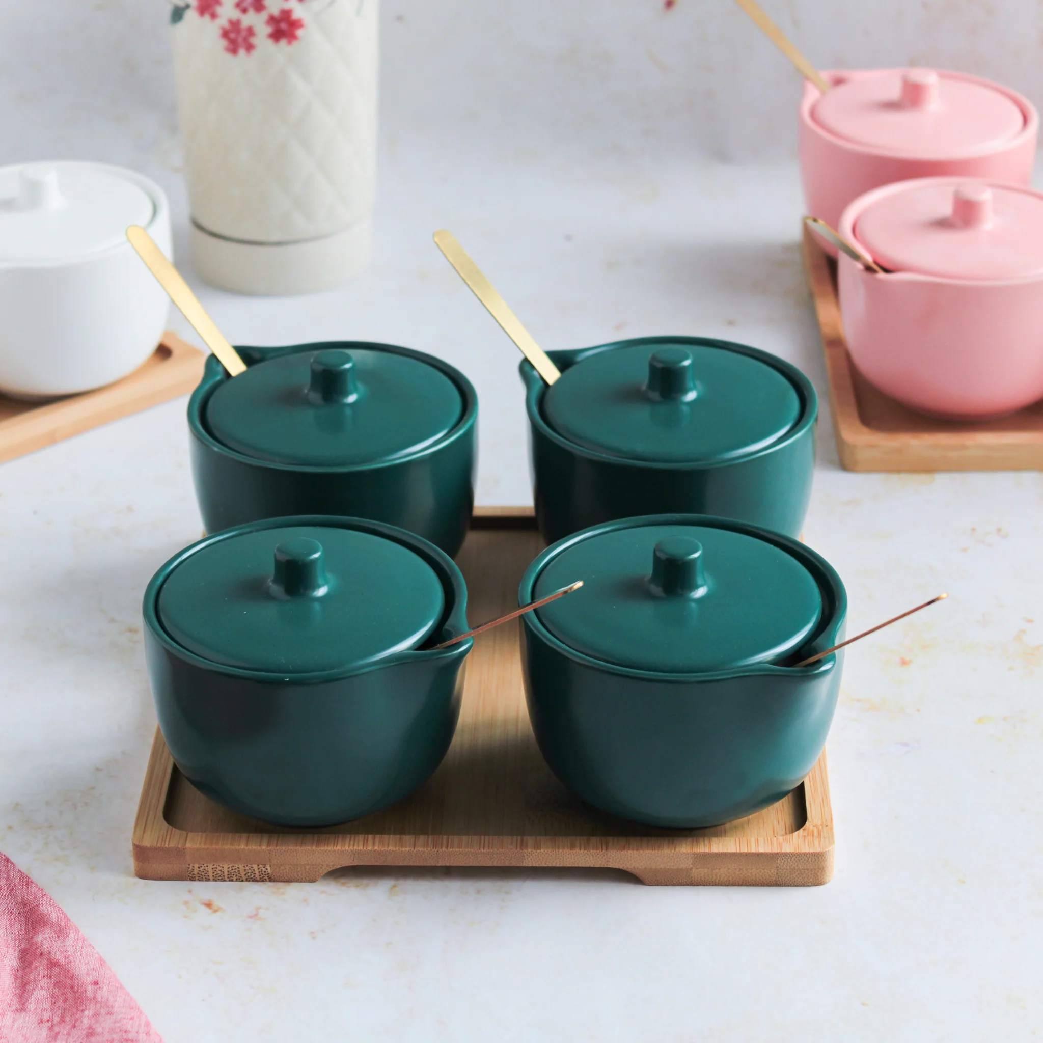 Pickle Jars With Tray Set of 4 - Image 9