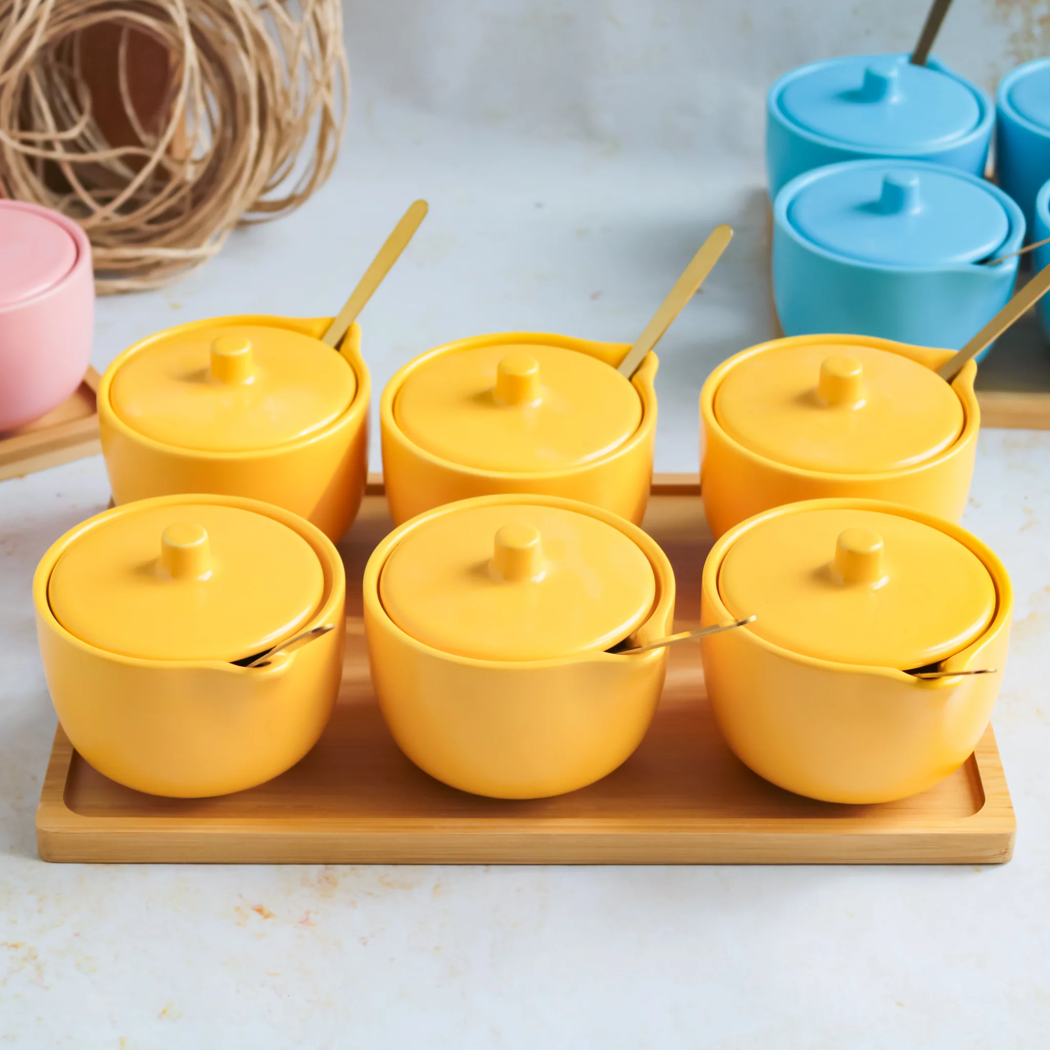 Pickle Jars With Tray Set of 6 - Image 5