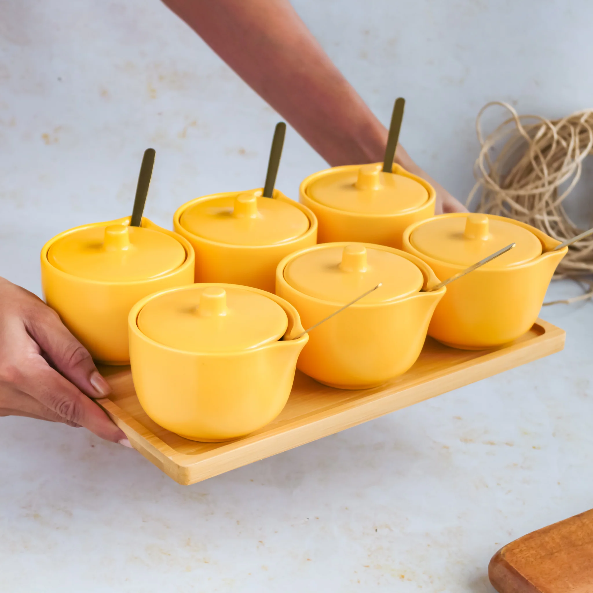 Pickle Jars With Tray Set of 6 - Image 6