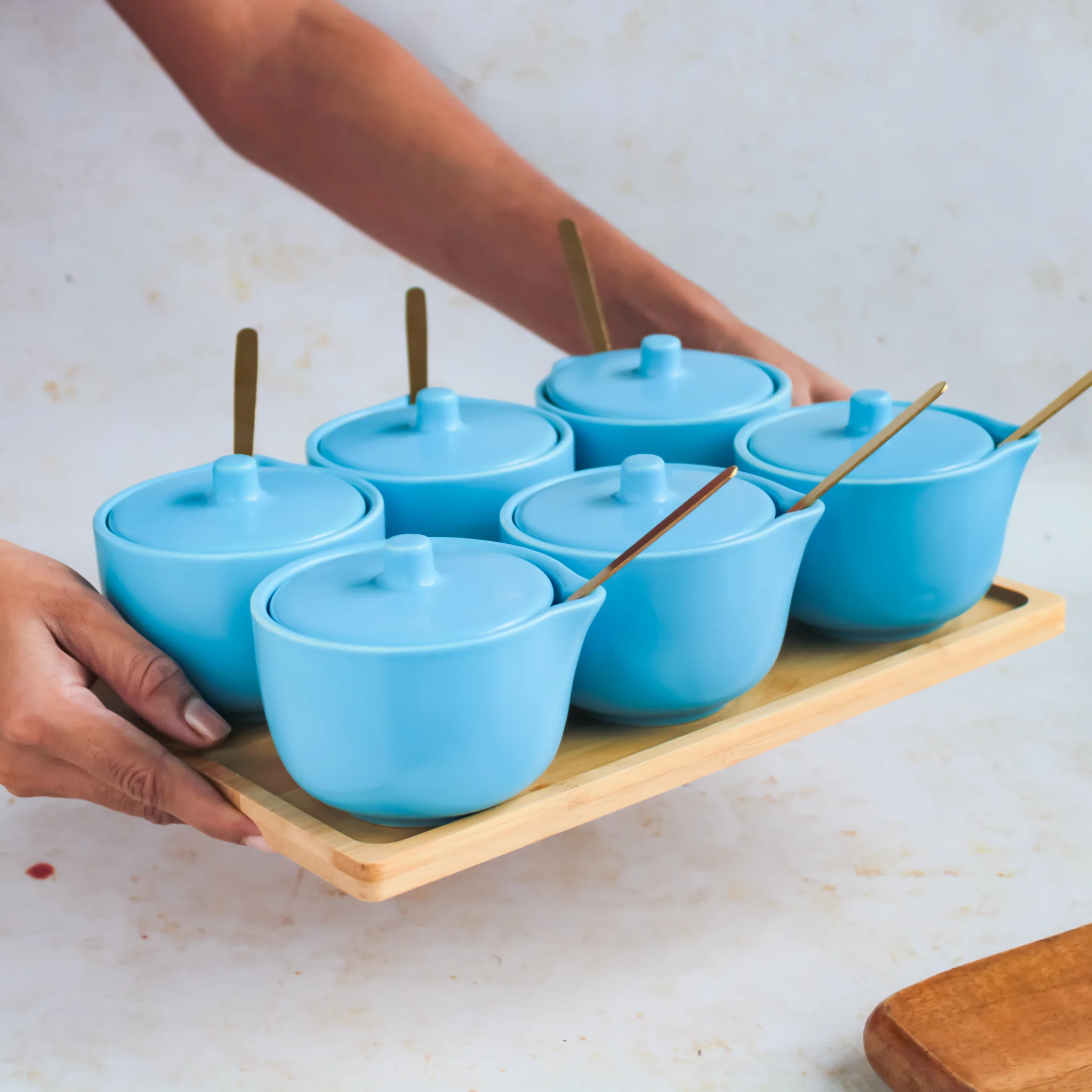 Pickle Jars With Tray Set of 6 - Image 7