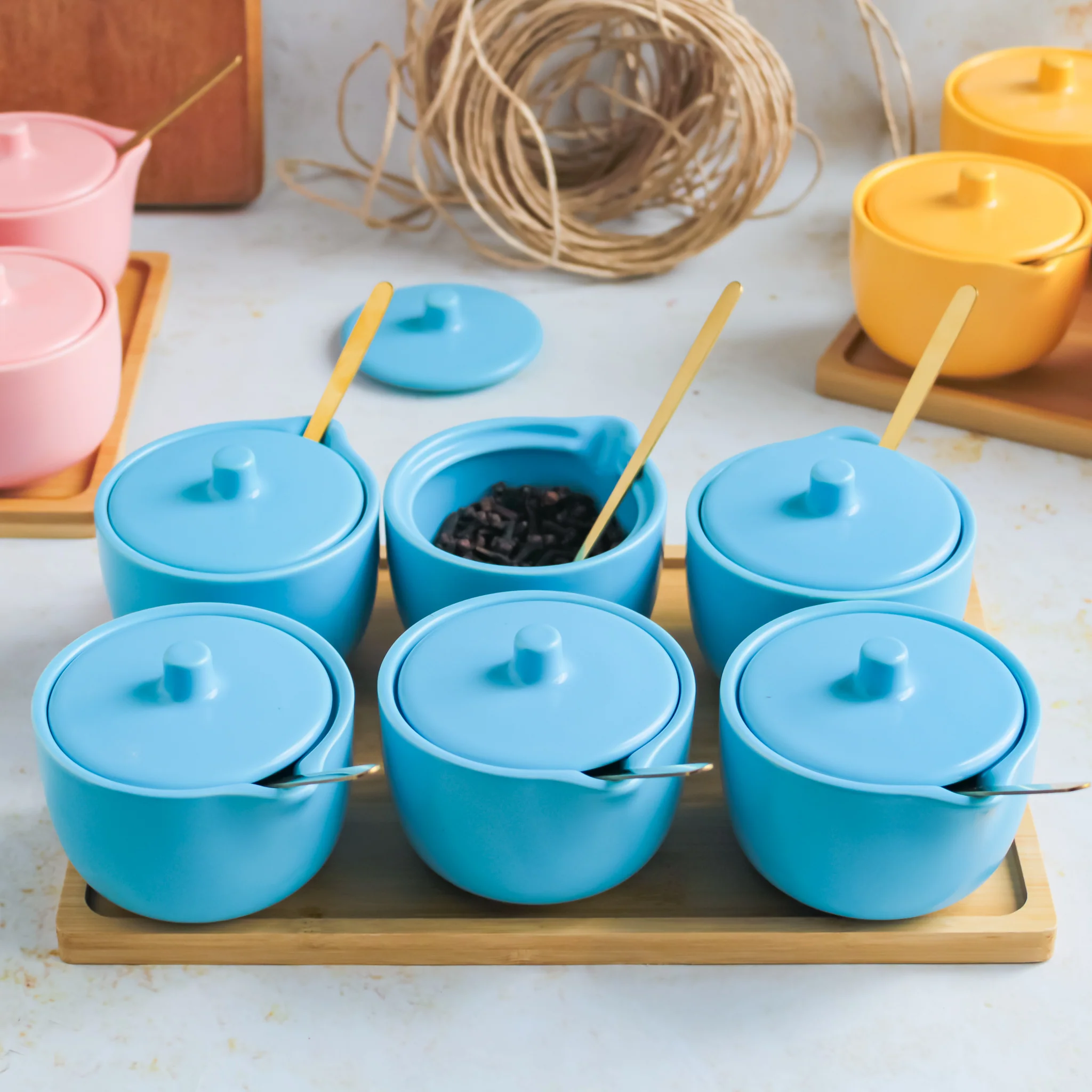 Pickle Jars With Tray Set of 6 - Image 8