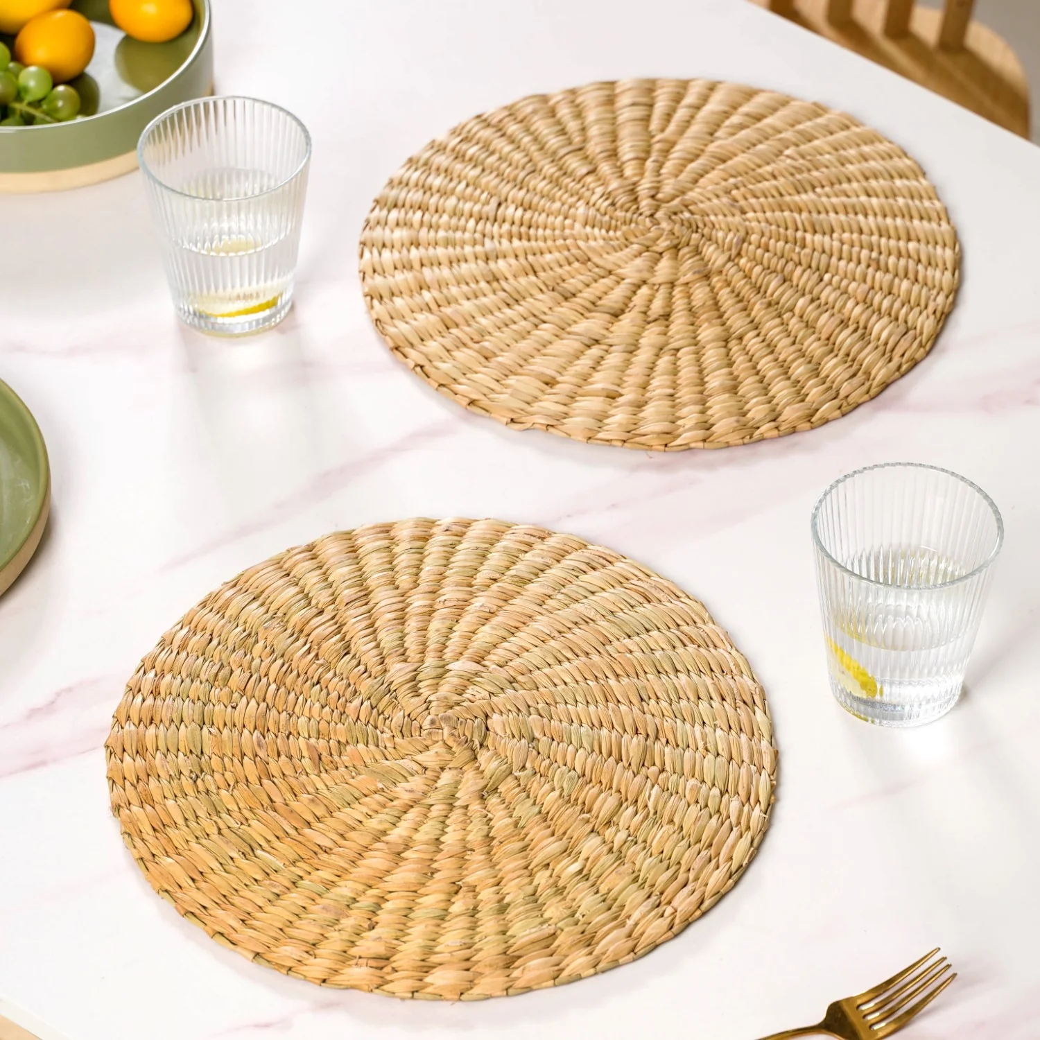 Round Wicker Table Mat Set Of 2 12 Inch - Image 8