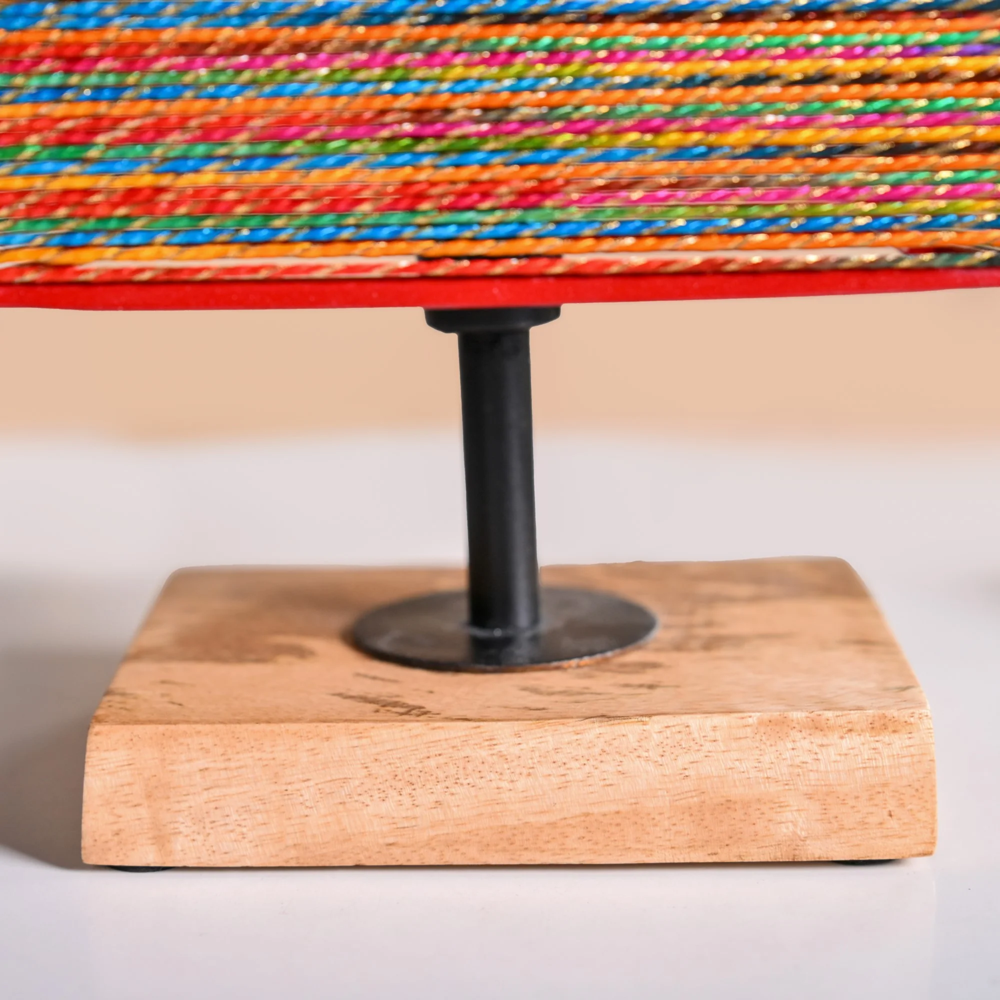 Rustic Colourful Lamp With Gold Zari Work - Image 8