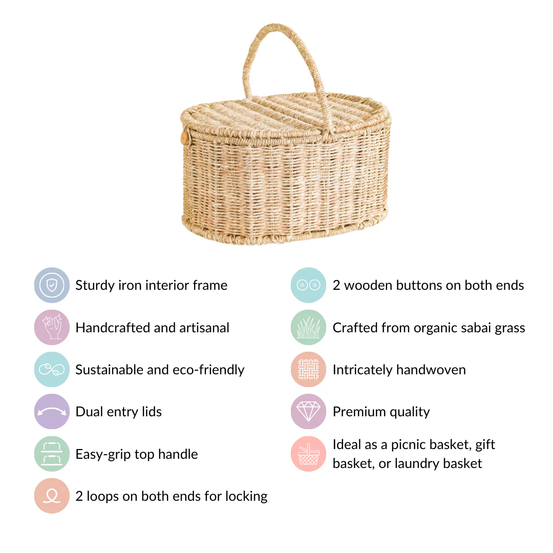 Sabai Chic Sustainable Picnic Basket - Image 5