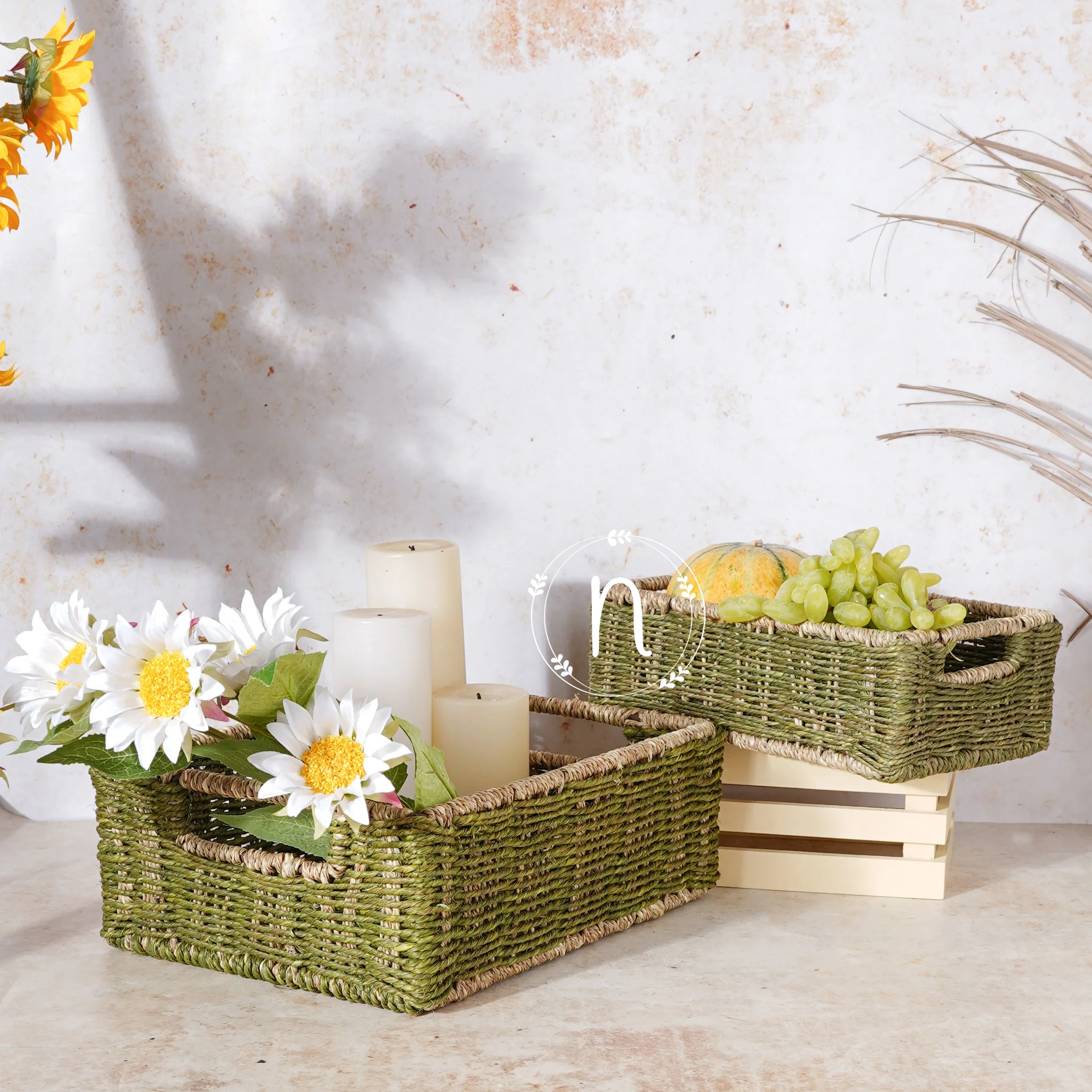 Sabai Grass Baskets Set - Image 4