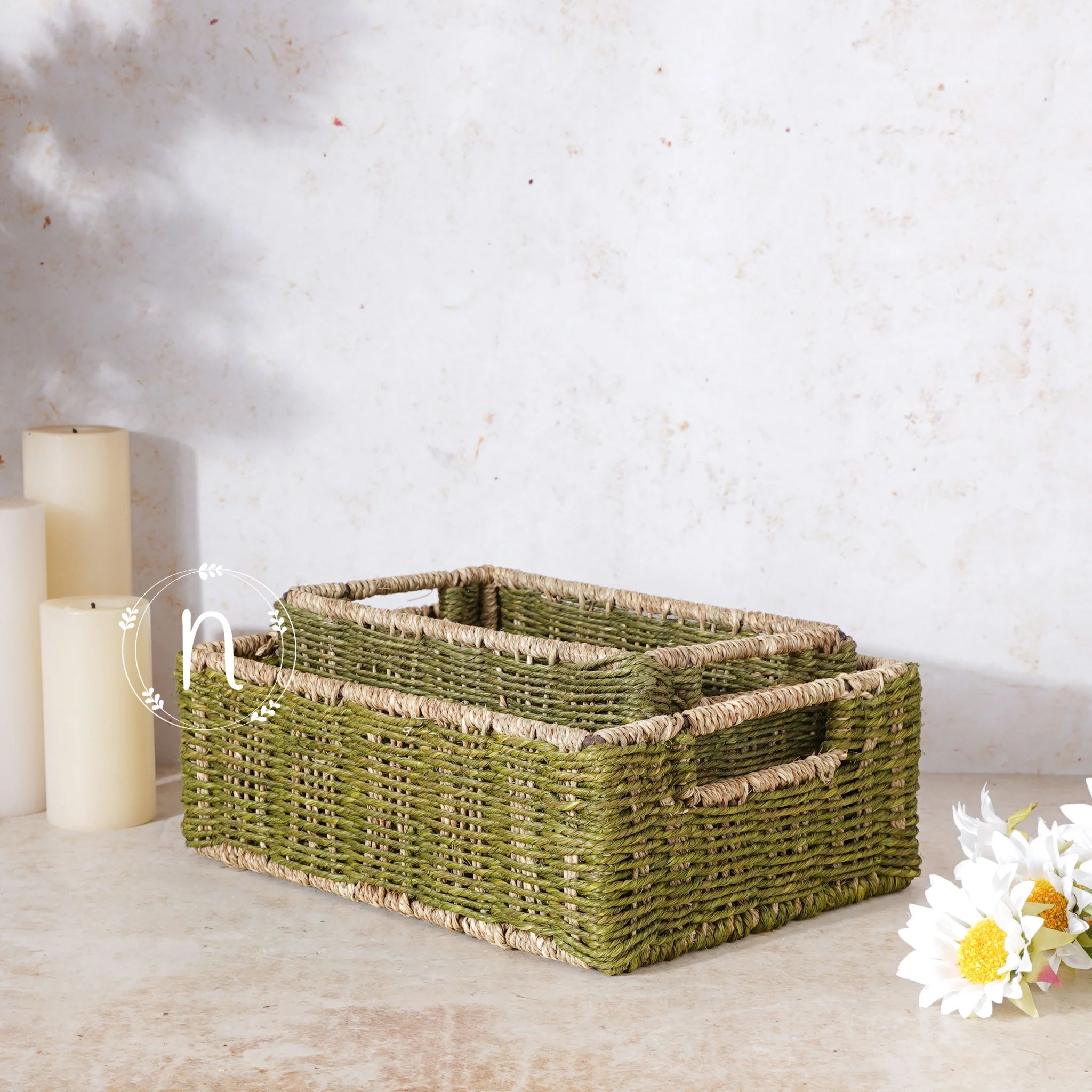 Sabai Grass Baskets Set - Image 5