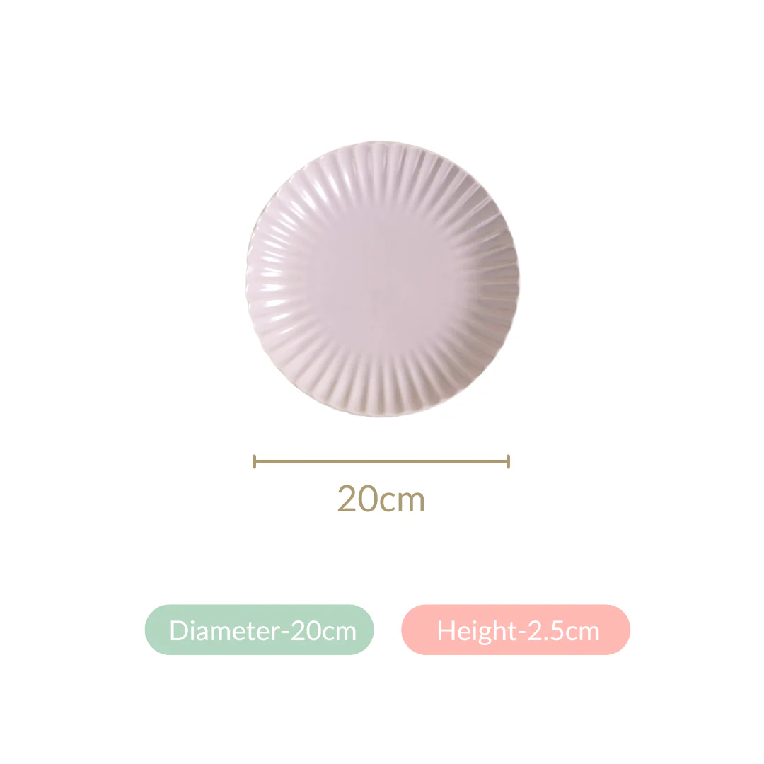 Scallop Lilac Snack Plates Set Of 4 8 Inch - Image 6