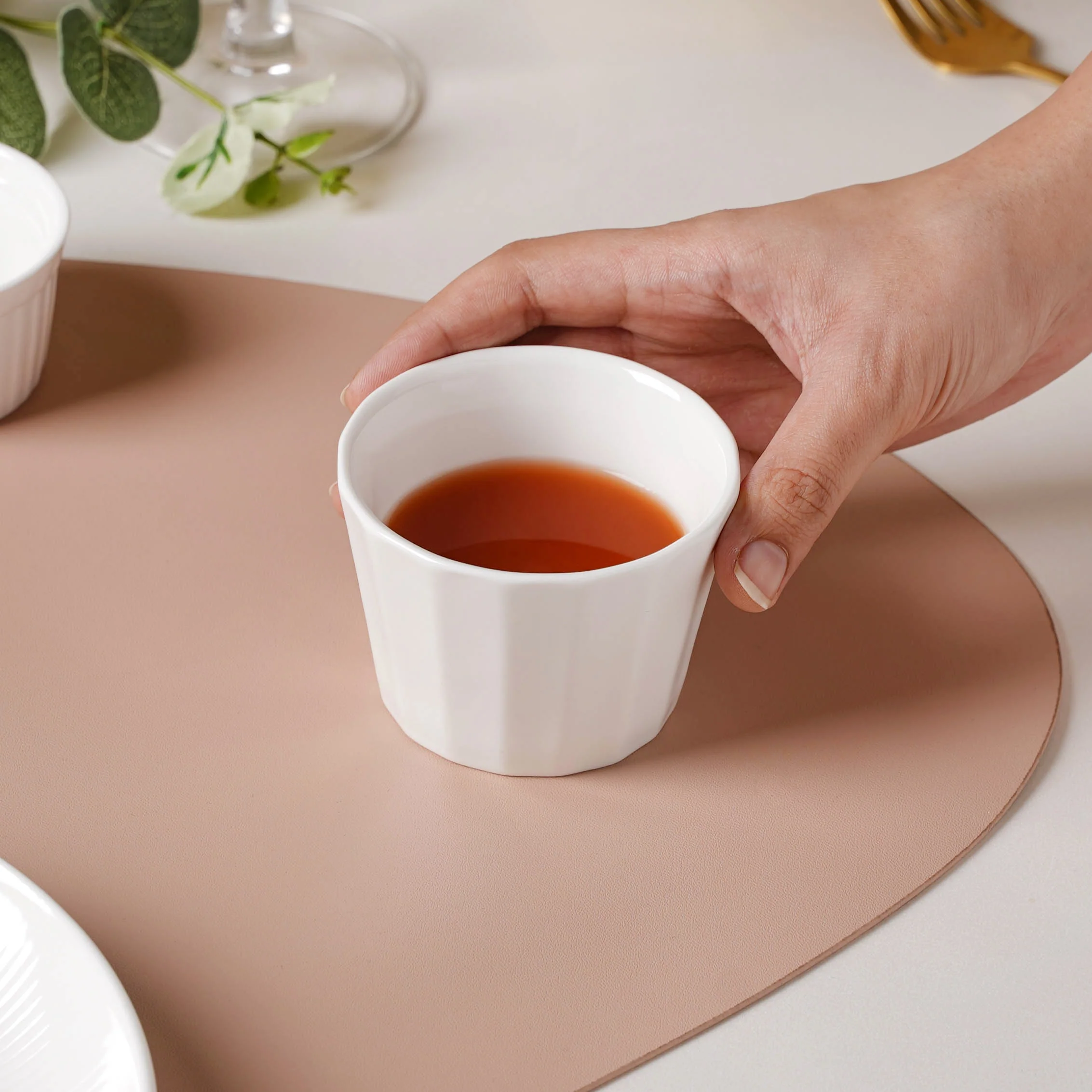 Serena Pearly White Ceramic Dip Bowl 150 ml - Image 3