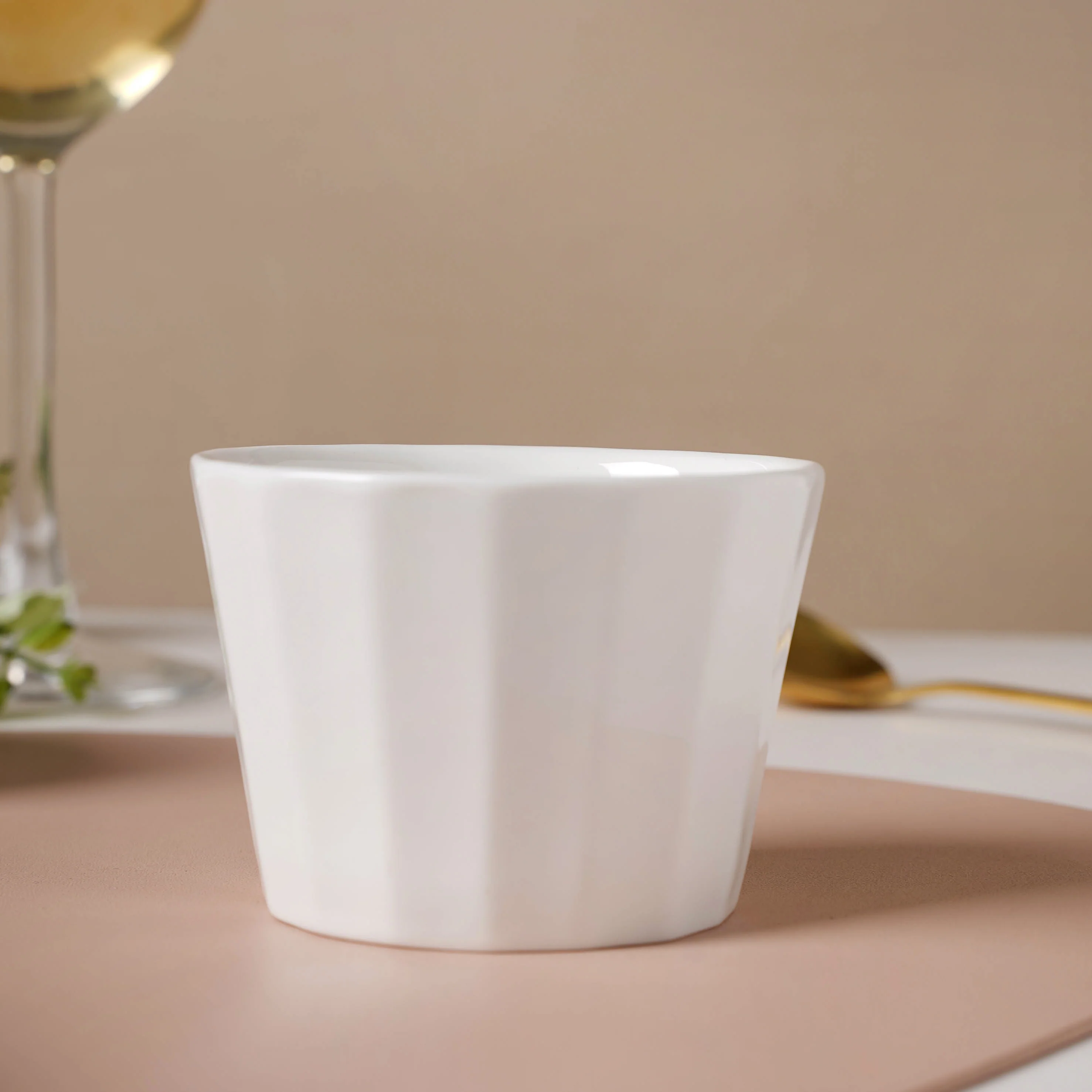 Serena Pearly White Ceramic Dip Bowl 150 ml - Image 4