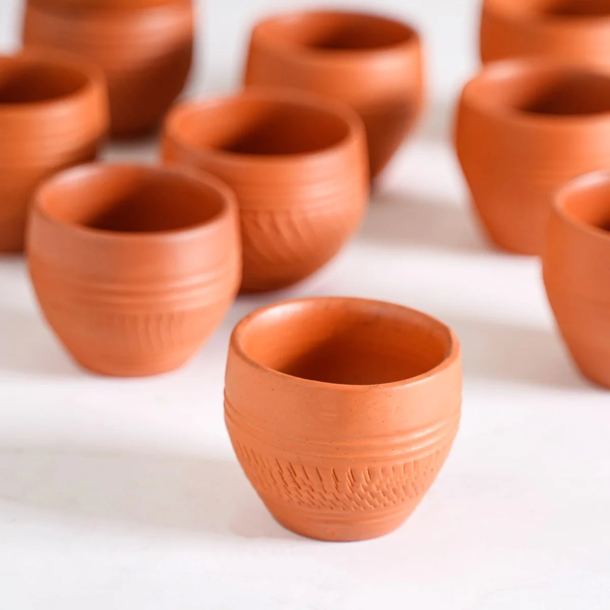Set Of 10 Sustainable Terracotta Tea Cups 80ml - Image 9