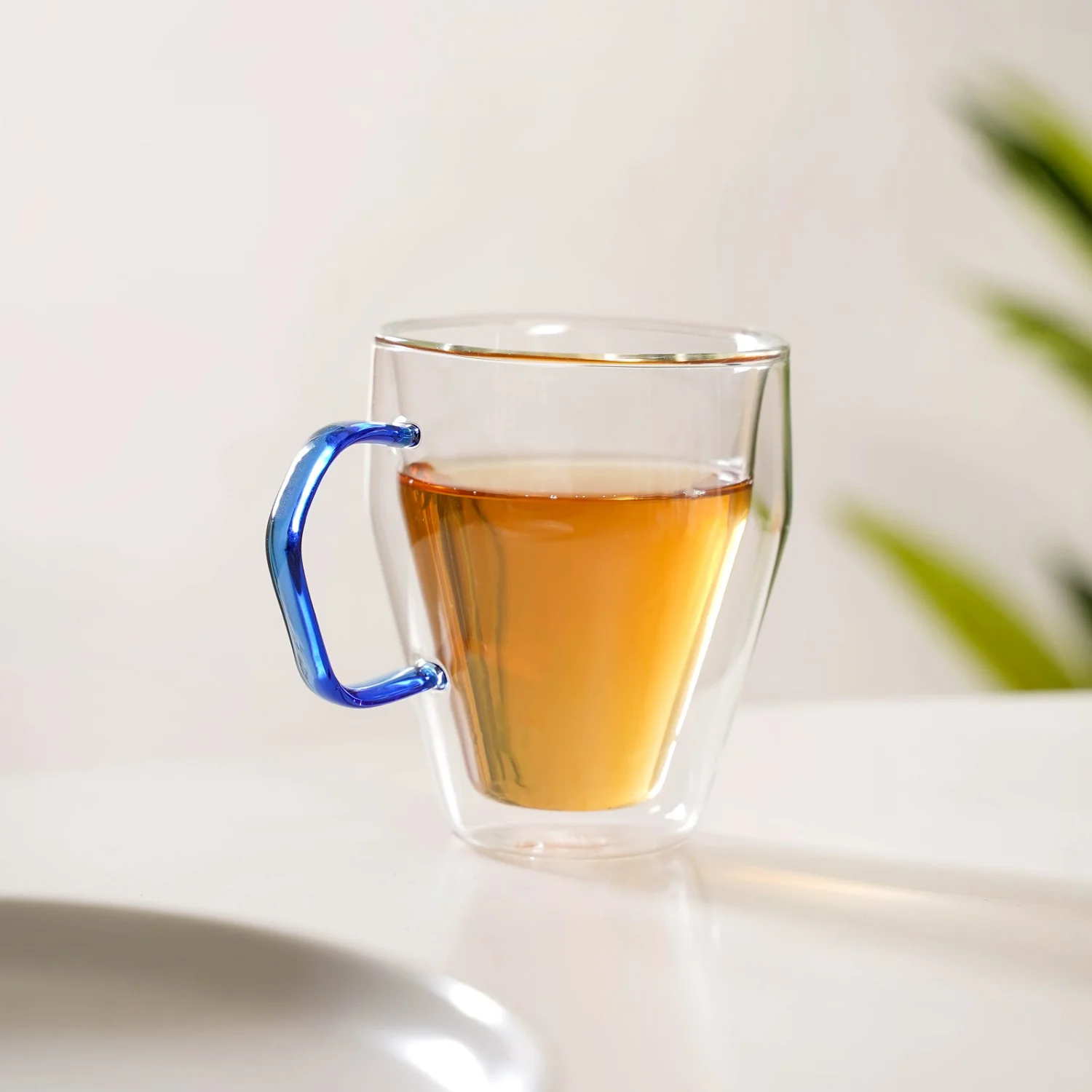 Set Of 2 Borosilicate Glass Cups With Blue Handle 250ml - Image 6