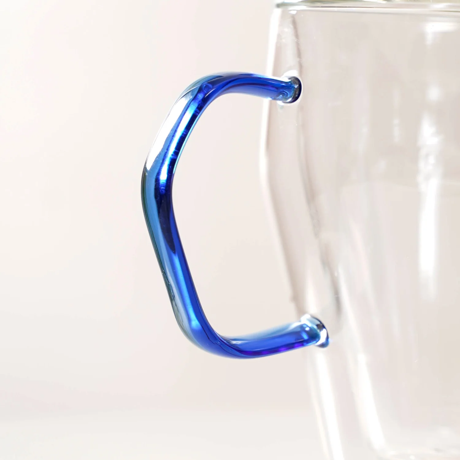 Set Of 2 Borosilicate Glass Cups With Blue Handle 250ml - Image 7