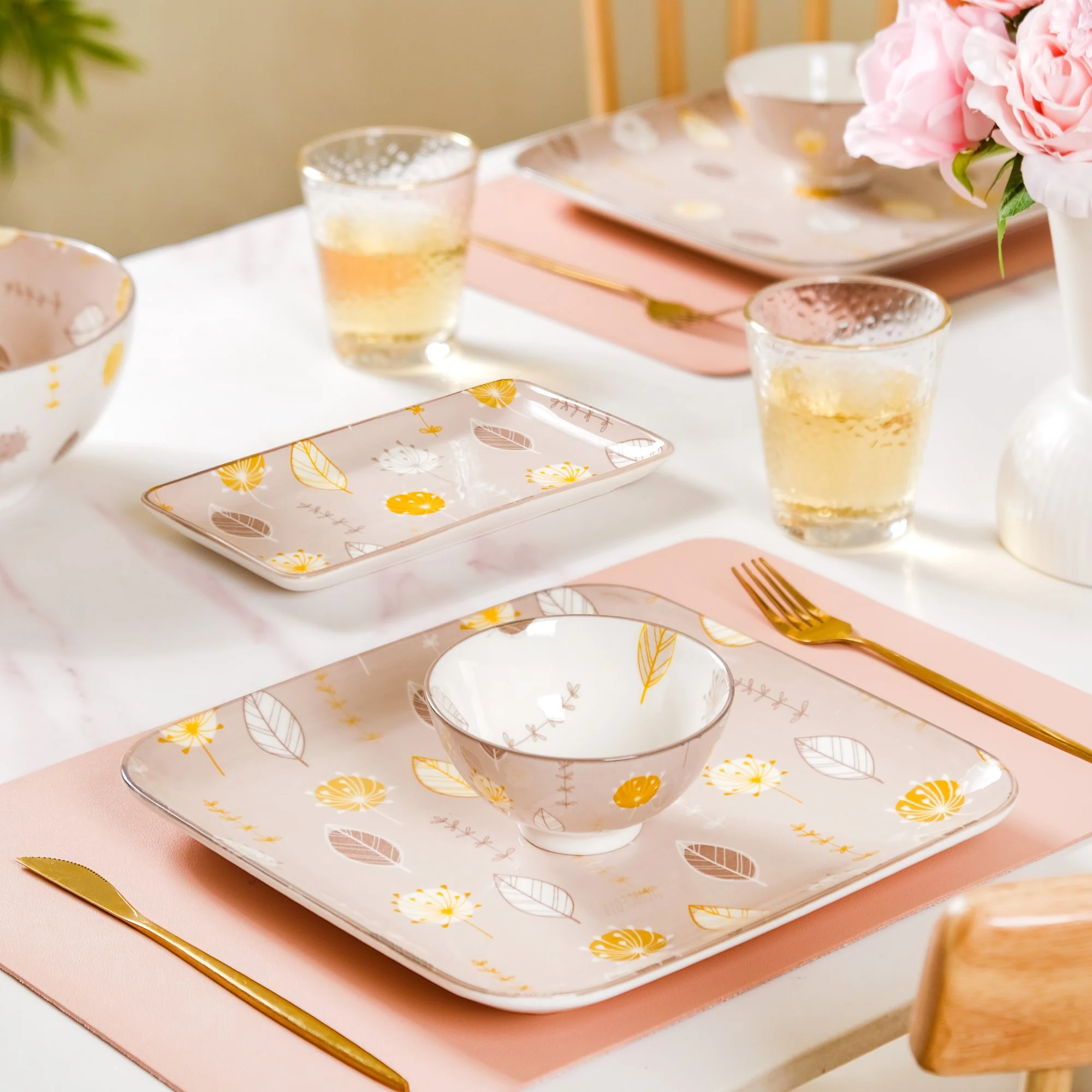 Set Of 4 Dandelion Starter Platters 8x4 Inch - Image 8