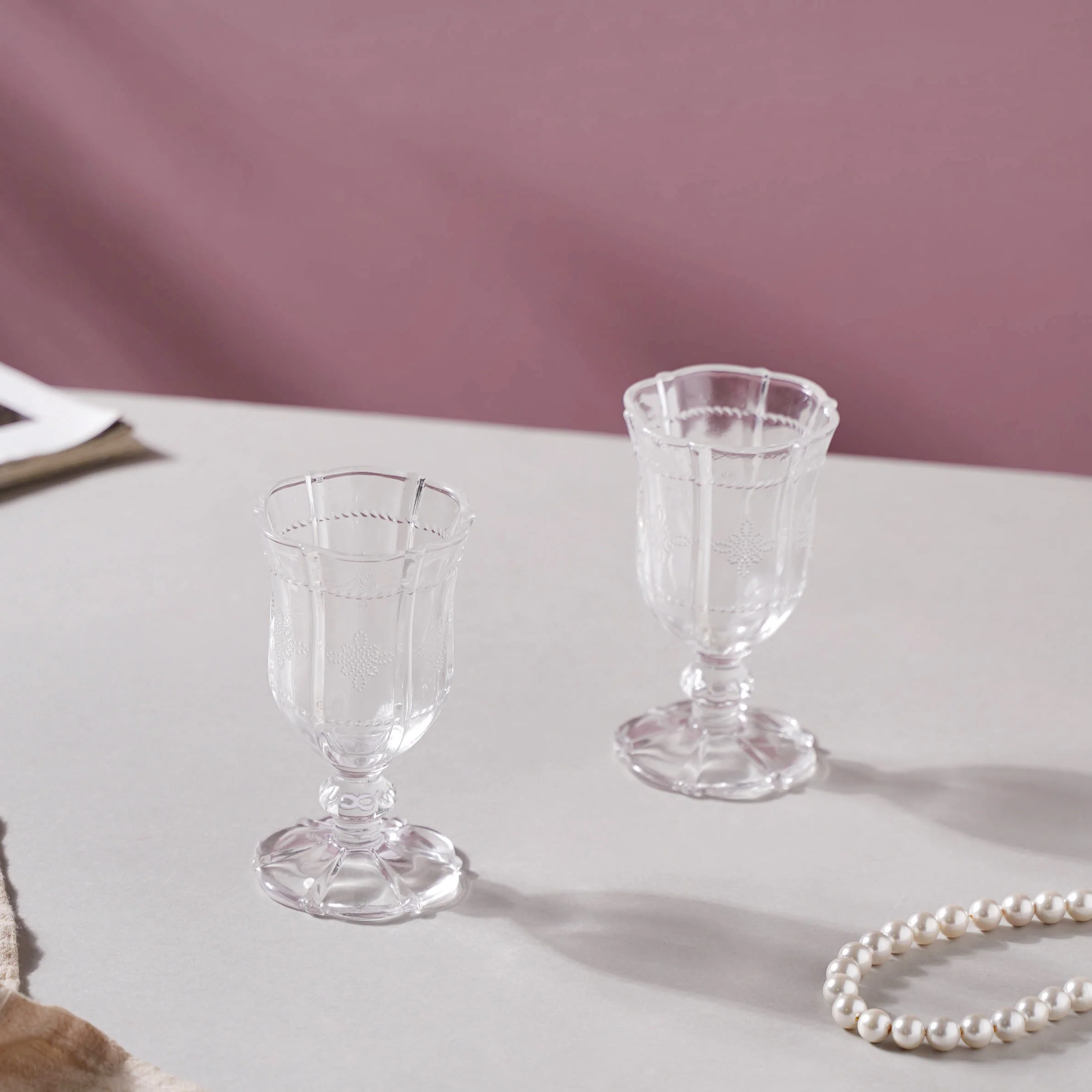 Dainty Stemmed Dessert Wine Glass Set of 2 - Image 3