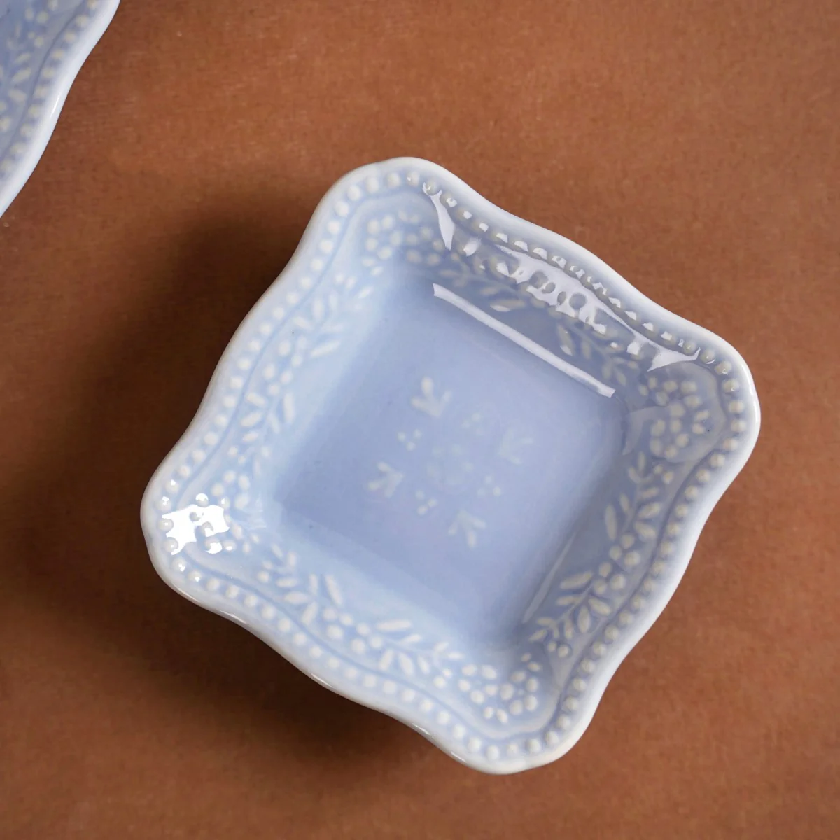 Small Square Dessert Plate Set Of 6 Lavender 3" x 3" - Image 6